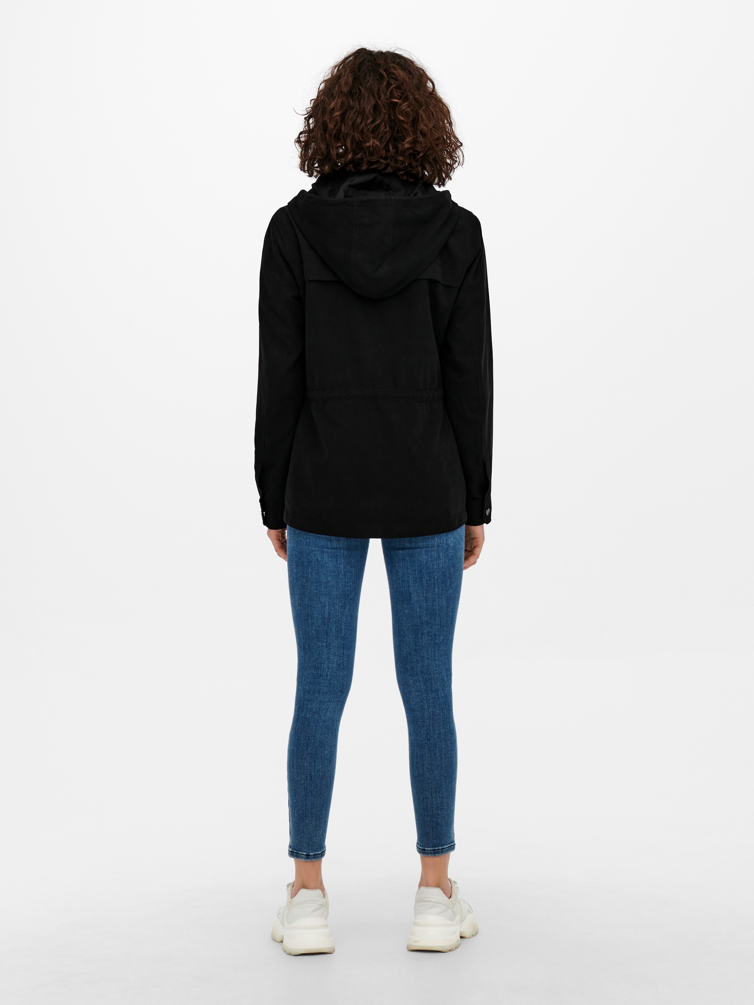 ONLY Parka »ONLNEWSTARLINE SPRING JACKET CC OTW« mit Kapuze mit durchgehendem und verdecktem Reissverschluss