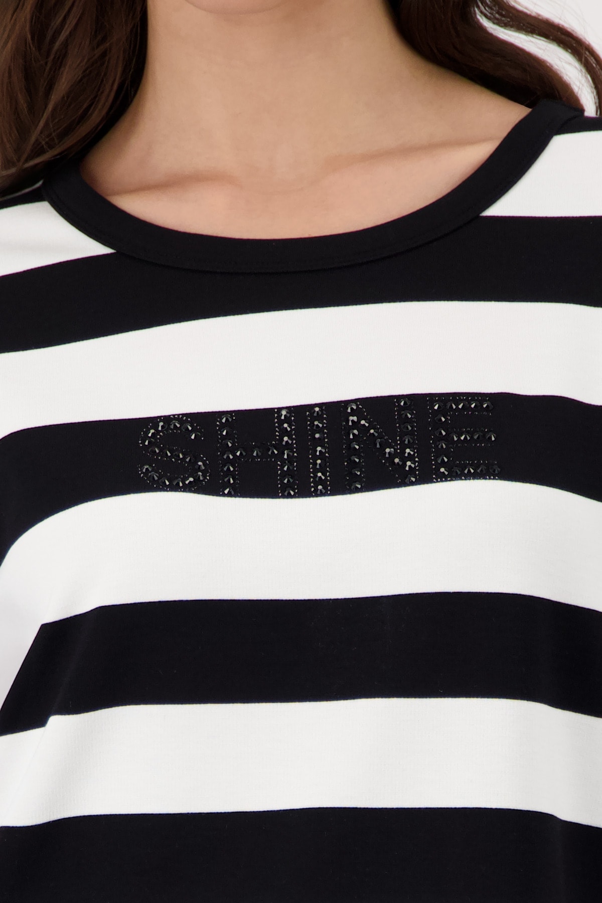 Monari Sweatshirt »Sweatshirt Basic Ringel+Schmuck«, mit Blockstreifen
