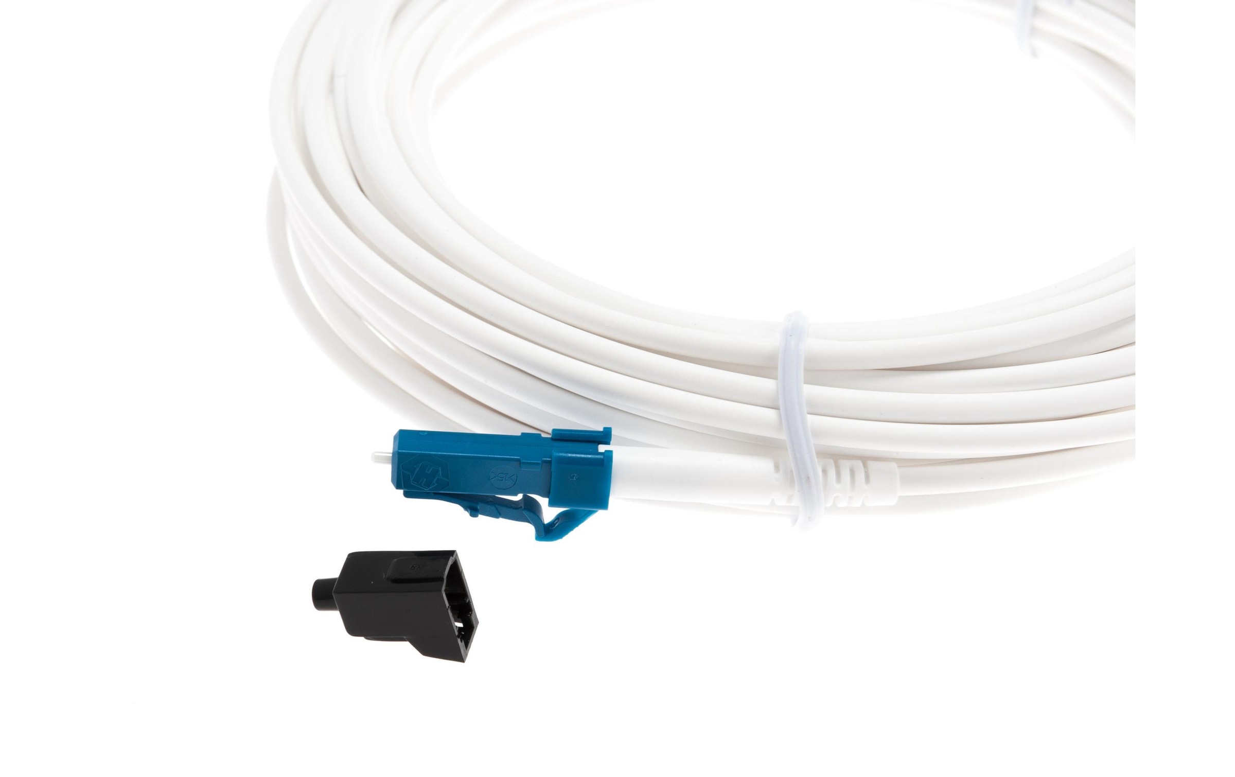 Glasfaserkabel »Swisscom LWL-Anschlusskabel SM LC/APC – LC, OS2, Simplex, 10 m«, 1000 cm