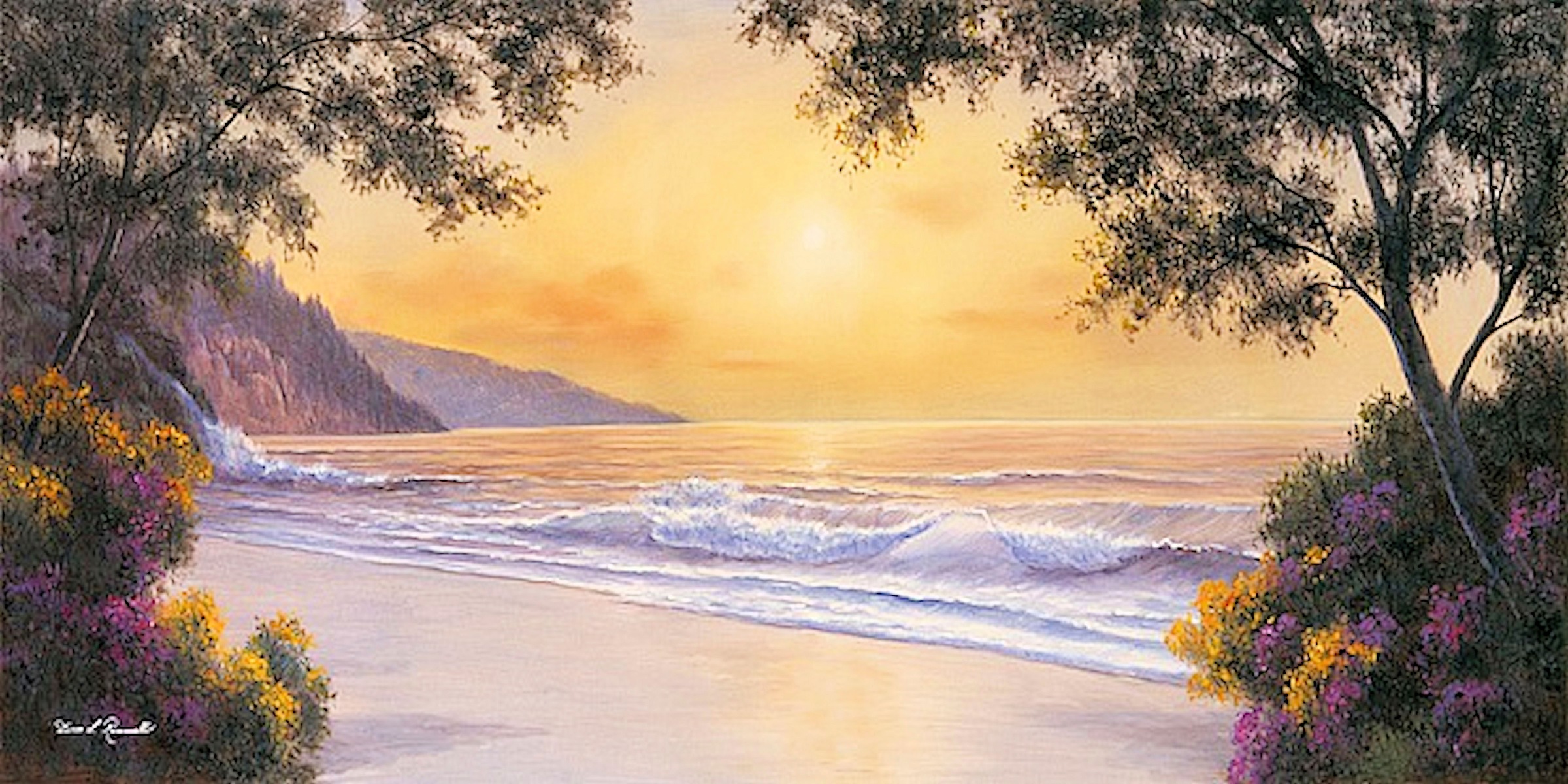 Image of DELAVITA Kunstdruck »D. ROMANELLO / Purple and Goldfarben«, (1 St.) bei Ackermann Versand Schweiz