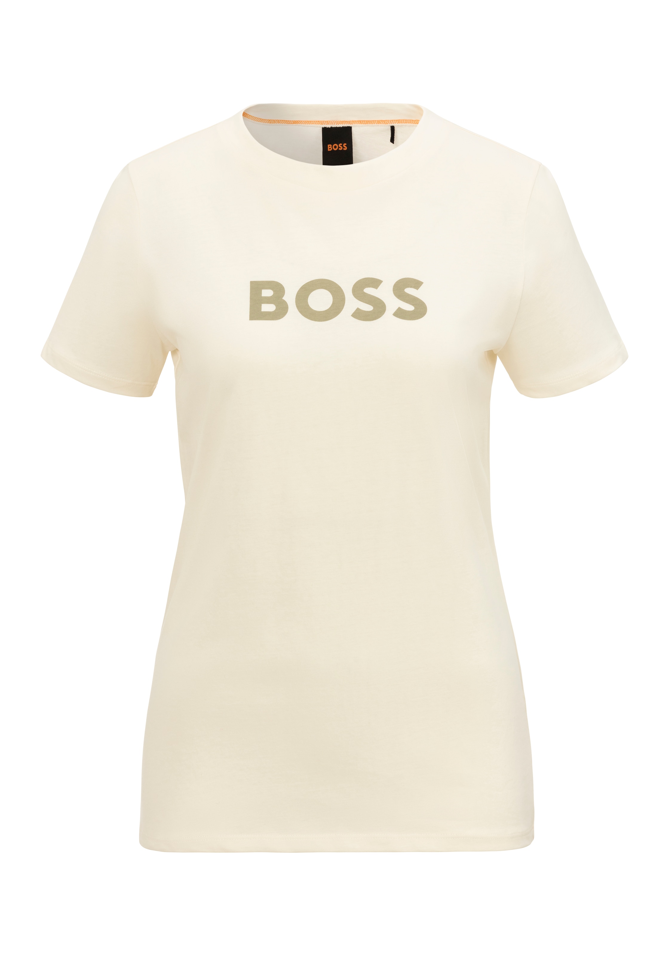 BOSS ORANGE T-Shirt »C_Elogo_5«, mit kontrastfarbenem BOSS-Schriftzug