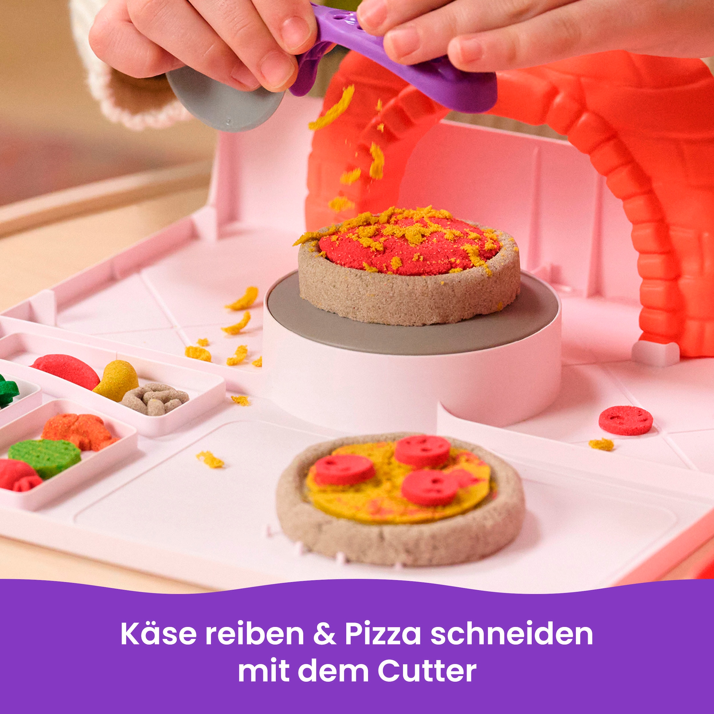 Spin Master Set créatif »Kinetic Sand Squish Pizza Set«