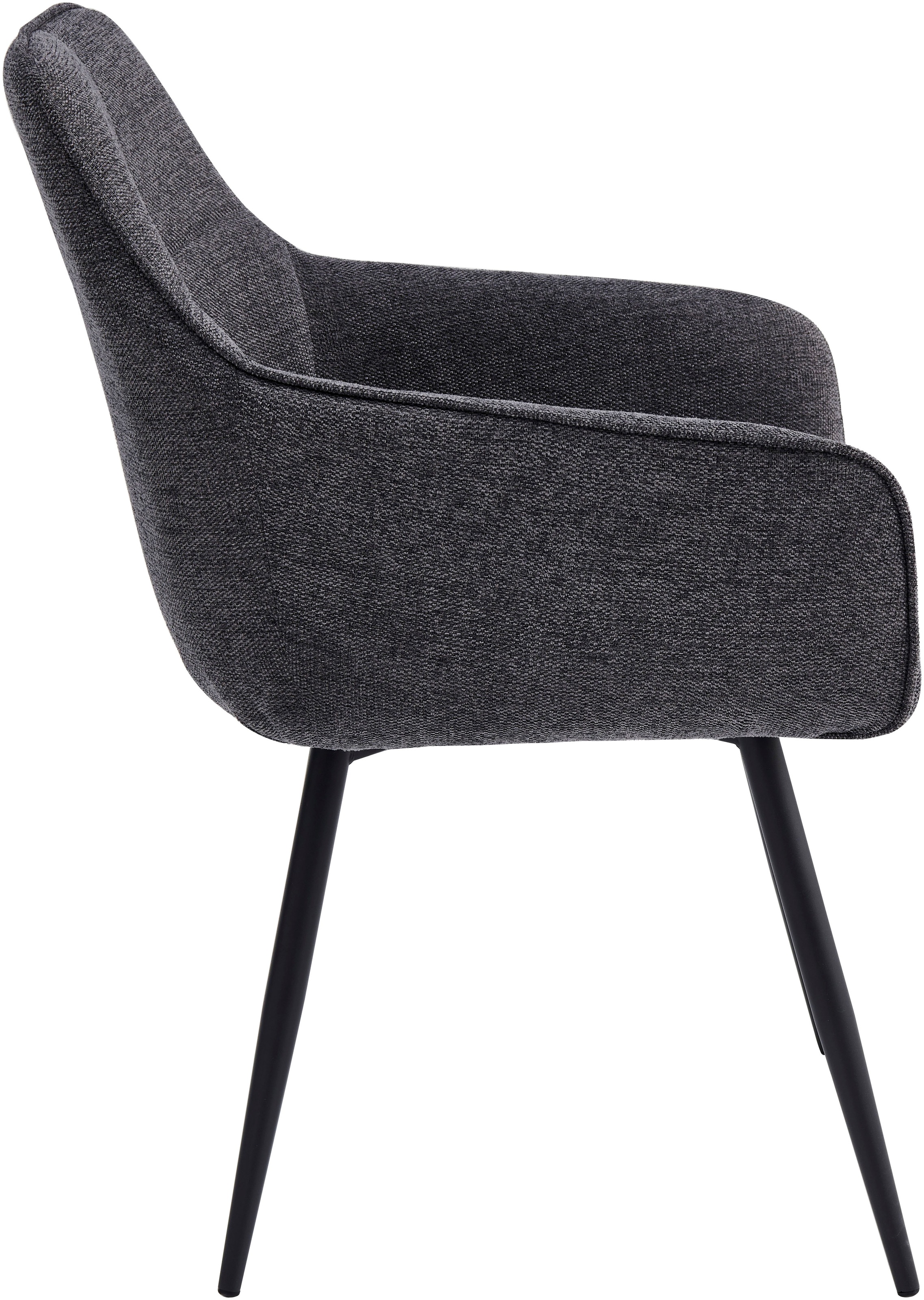 HELA Chaise avec accoudoirs »VERONA« (Ensemble) 2 cuisfauteuil, panier à ressorts, structure tube rond, 4 pieds, rembourré, accoudoirs