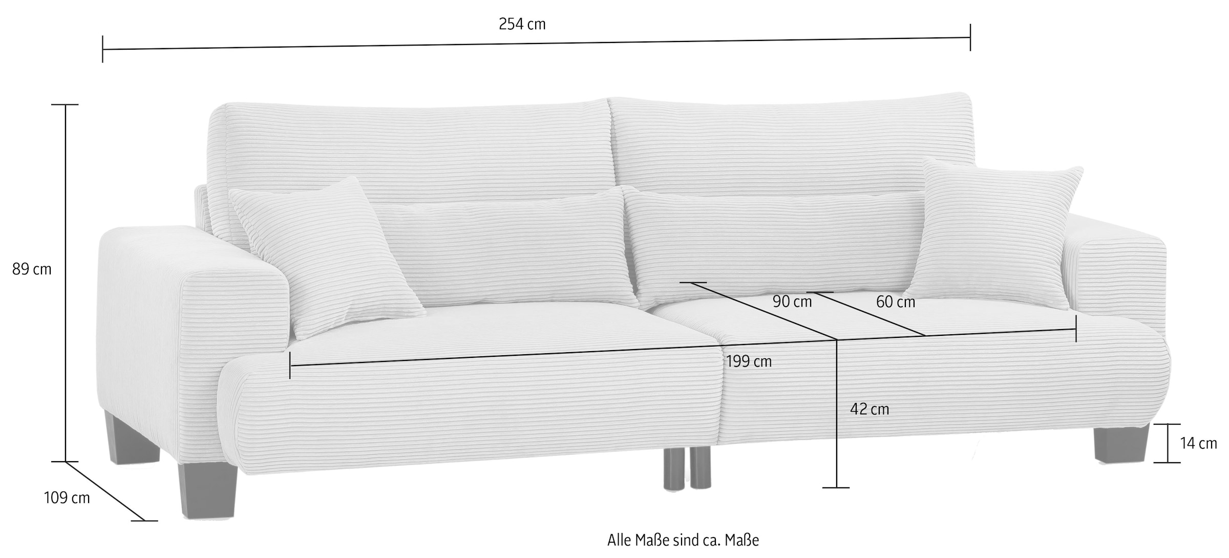 exxpo - sofa fashion Big-Sofa »Big Ayo«, inklusive loser Rücken- und Zierkissen, frei im Raum stellbar
