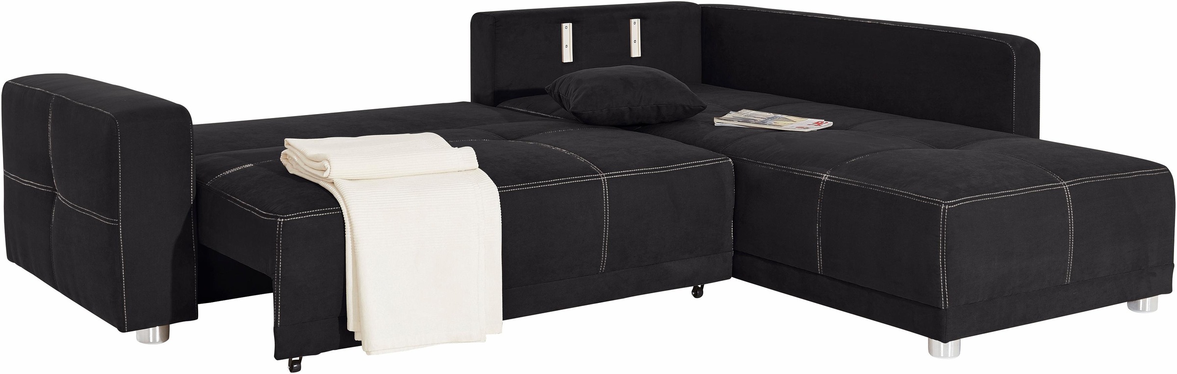 Image of Places of Style Ecksofa, mit Bettfunktion und Bettkasten, wahlweise mit 1 oder 3 Kopfstützen bei Ackermann Versand Schweiz