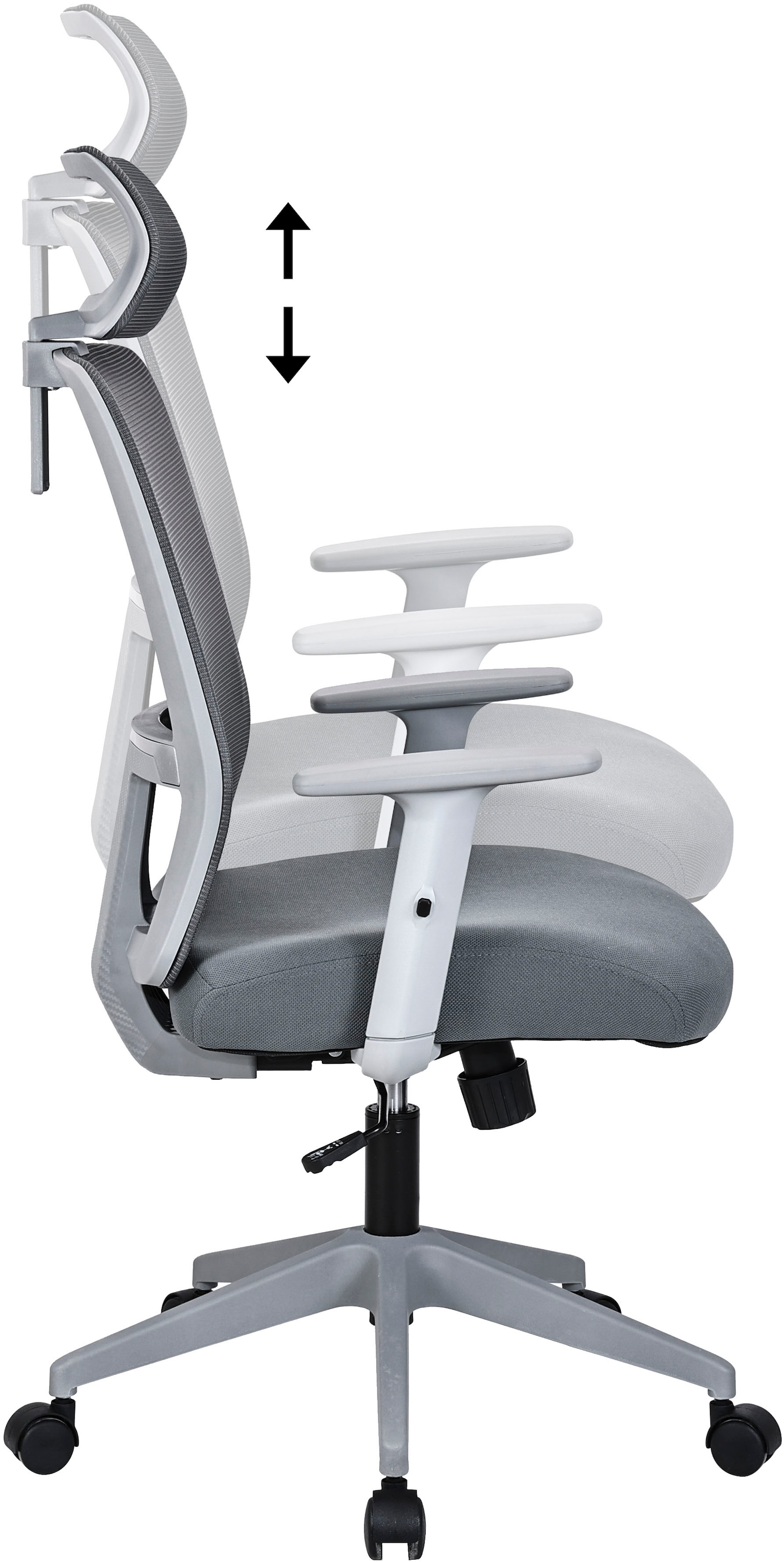 GOODproduct Chaise de bureau »Tallard, Mesh Schreibtischstuhl, ergonomische Ausstattung« () verstellbare Kopfstütze, Lumbalstütze & Armlehnen
