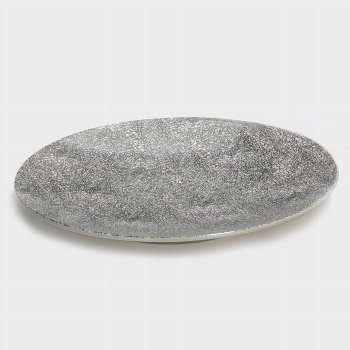 Image of Lambert Servierplatte »Kaori«, (Set, 2 tlg.), Ø 34,5 cm, handgefertig, Krakeleeglasur, schwarz-weiss bei Ackermann Versand Schweiz