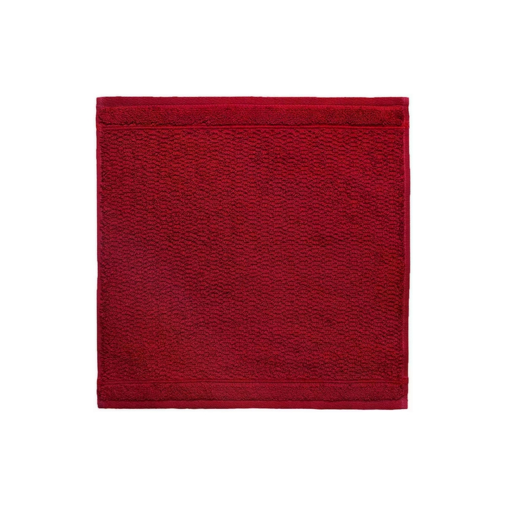 frottana Waschlappen »Pearl 30 x 30 cm, Rot«, (1 St.)