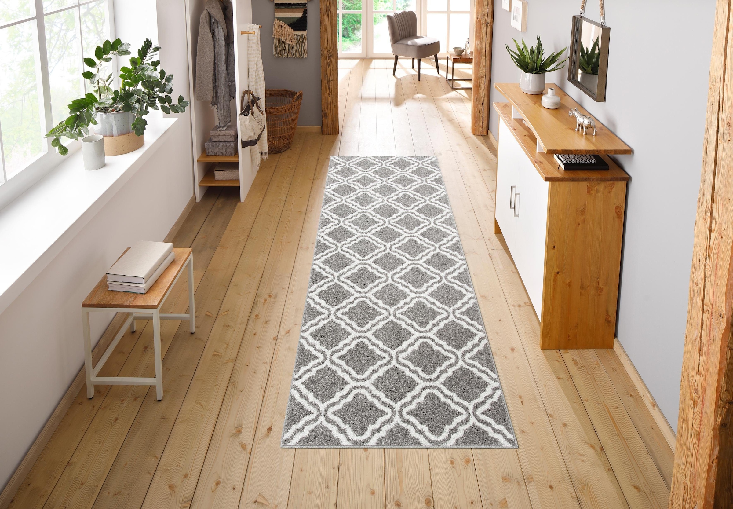 my home Läufer »Debora«, rechteckig, 13 mm Höhe, Teppich-Läufer, Kurzflor, gemustert, geometrisches Design, weich