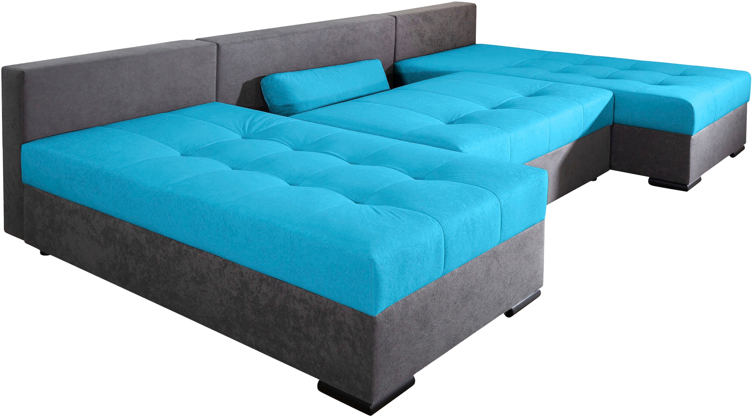 COLLECTION AB Wohnlandschaft »Josy U-Form, B: 269 cm«, (Cord-/Mix), mit Bettfunktion & Bettkasten, Federkern