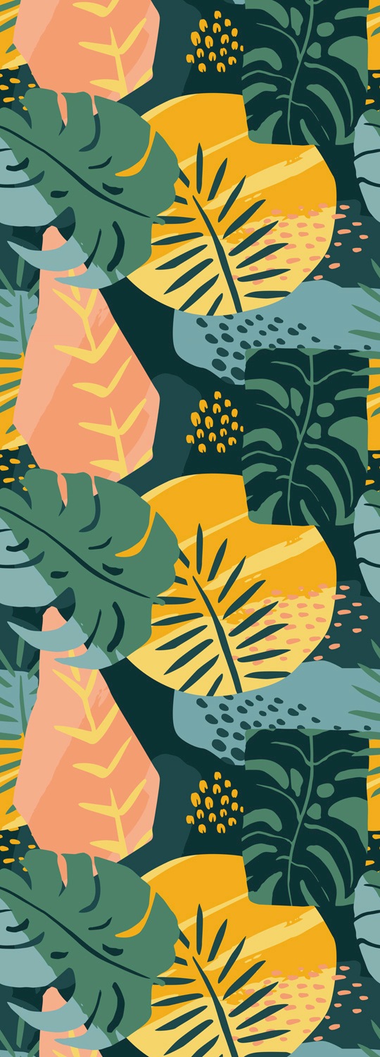 Image of queence Vinyltapete "Jasmin" Motiv bedruckt botanisch floral gemustert natürlich glatt 90x250cm, selbstklebend, kinderleichte Anbringung, Sticker