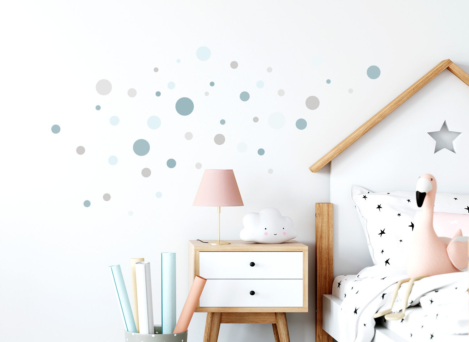 Image of little DECO Wandtattoo »Little Deco Wandtattoo 86 Kreise mint grau« bei Ackermann Versand Schweiz