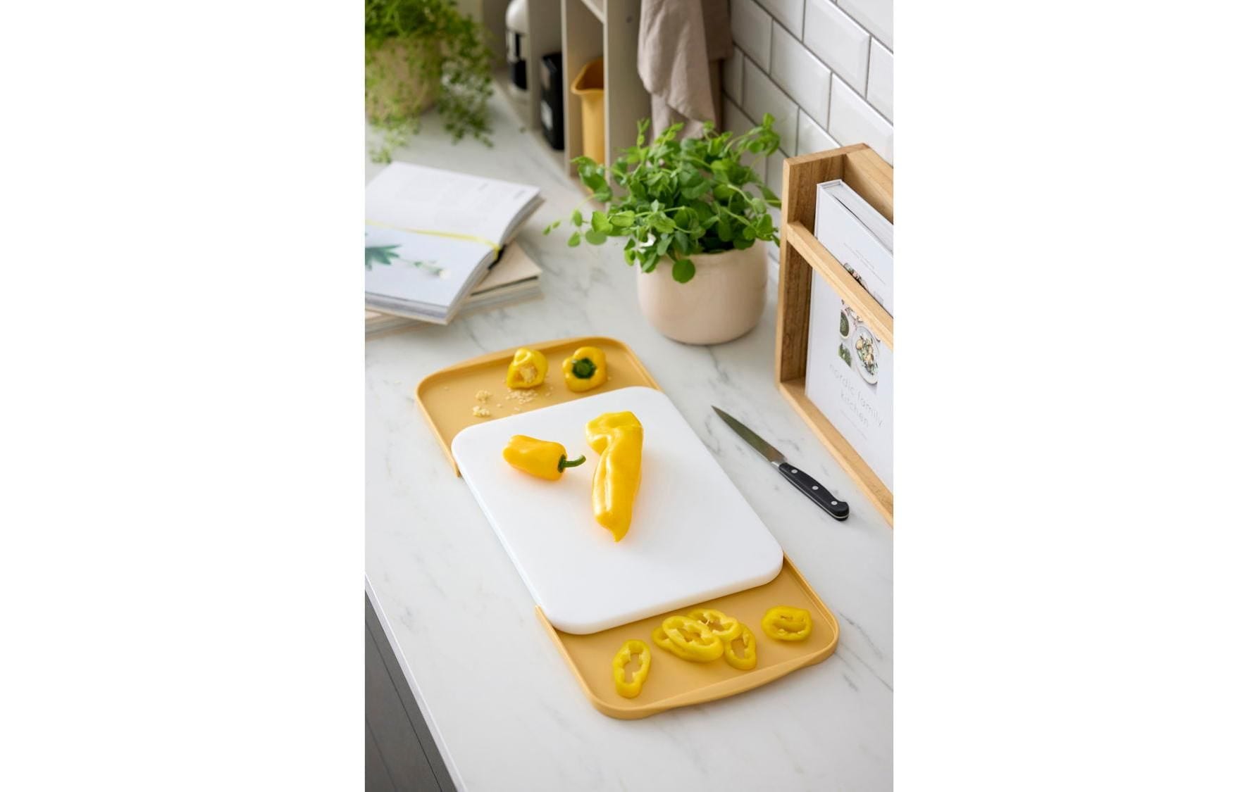   Planche à découper »Rosti mit Schalen 26,8 cm x 39.5 cm« mit integrierten Schalen