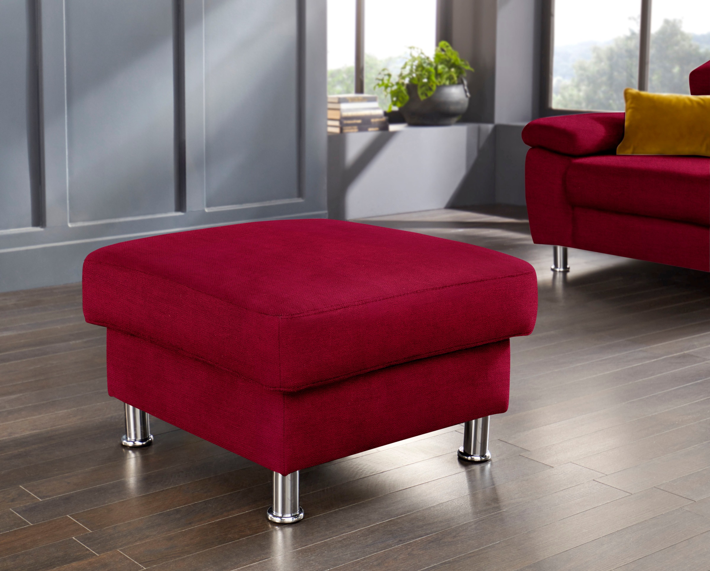 Image of Nova Via Polsterhocker »Lasse-Luxus«, (1 St.), Hochwertiger Kaltschaum (Belastbarkeit bis 140 kg/Sitz) und wahlweise mit Aqua Clean Stoff für leichte Reinigung mit Wasser, passend zu Polster "Lasse Luxus" bei Ackermann Versand Schweiz