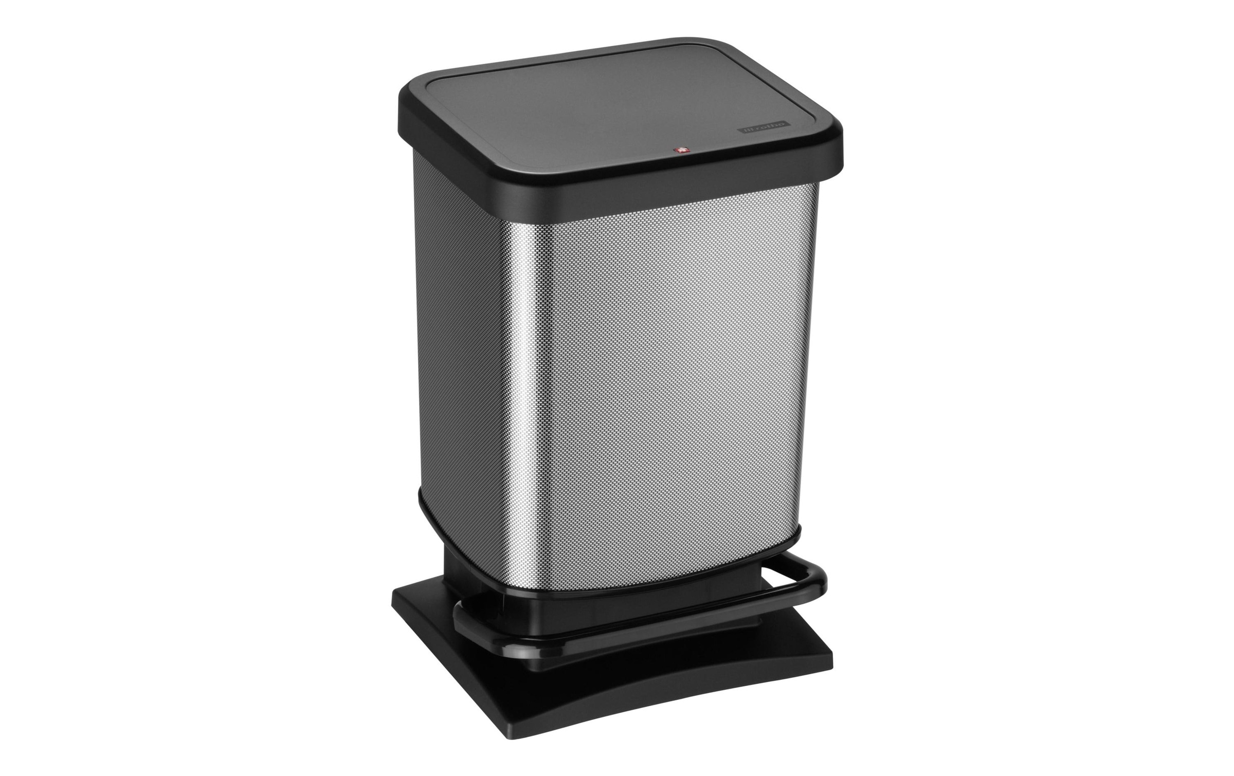 ROTHO Mülleimer »Paso carbon metallic«, 1 Behälter