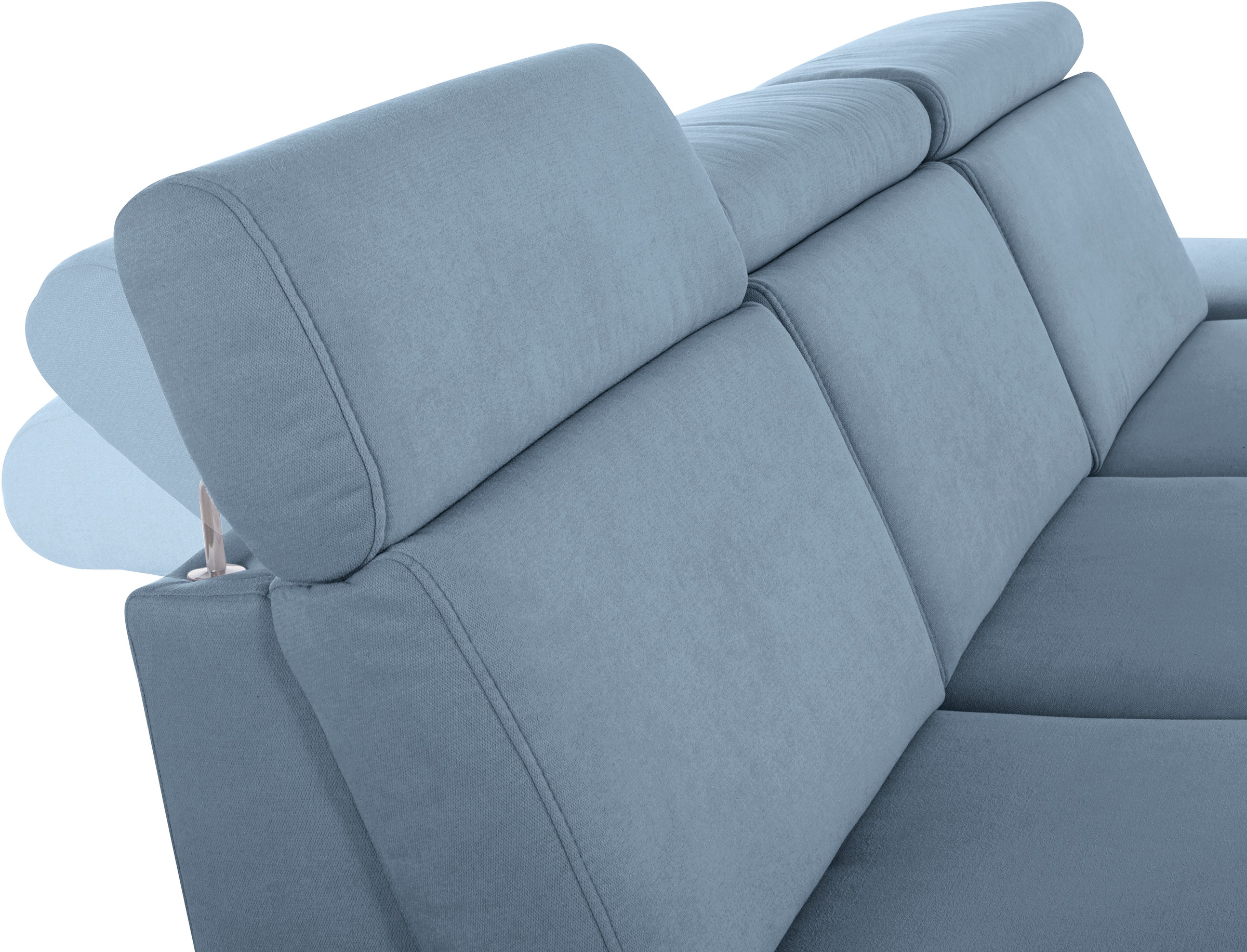 sit&more Ecksofa »Brisbane L-Form«, Fusshöhe 12 cm, inklusive Sitztiefen-, Armteil- und Kopfteilverstellung