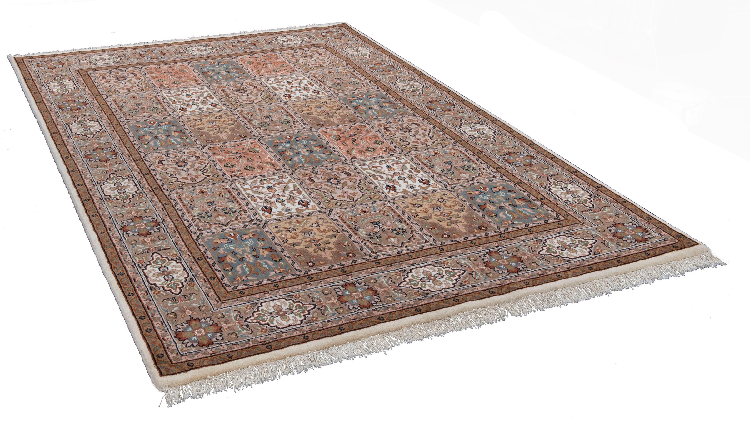 Image of THEKO Orientteppich "Benares Bachtiari" rechteckig 12 mm Höhe reine Wolle, handgeknüpft, mit Fransen