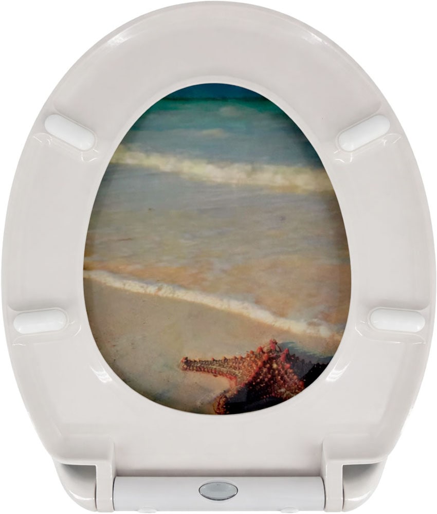 welltime WC-Sitz »Classic Decor« Kratzfester Duroplast Klo-Sitz mit Absenkautomatik & Schnellverschluss