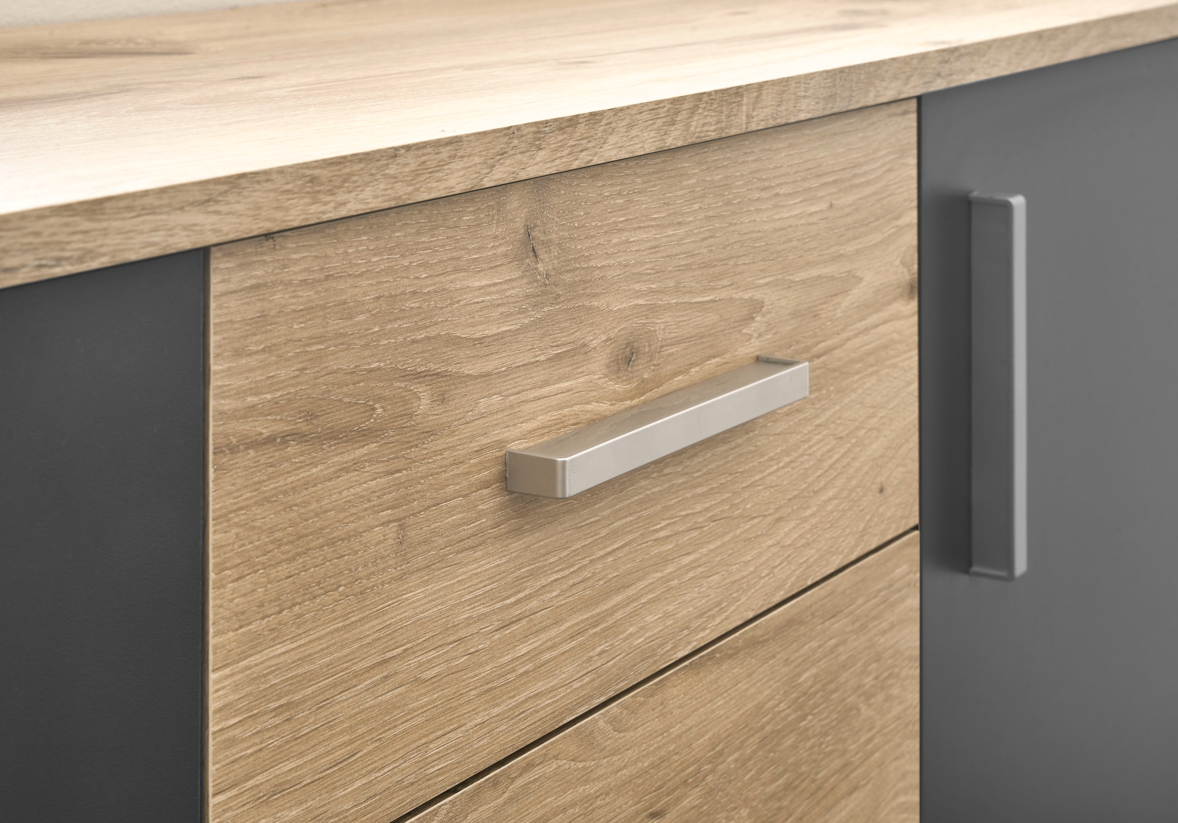 HBZ Kommode »BC-Drift-2, Universalschrank Stellmass BxHxT 80x84x35 cm«, (1 St.), Kommode mit 2 Türen, 2 Schubkästen, 1 Einlegeboden