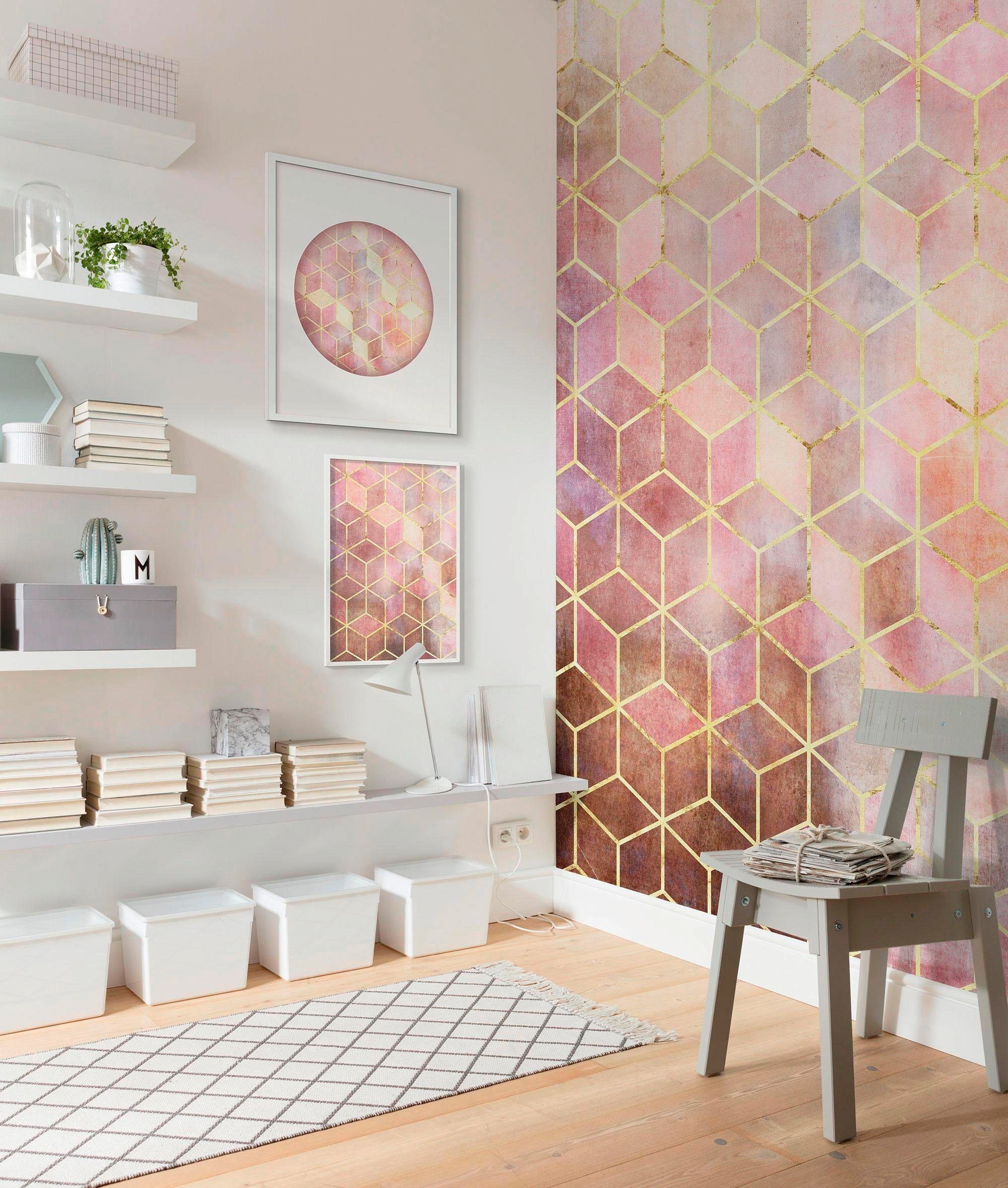 Komar Bild »Mosaik Circle Rosso« Formen | Kunst 1 Stk. tlg. Wandbild zur Dekoration - ohne Rahmen