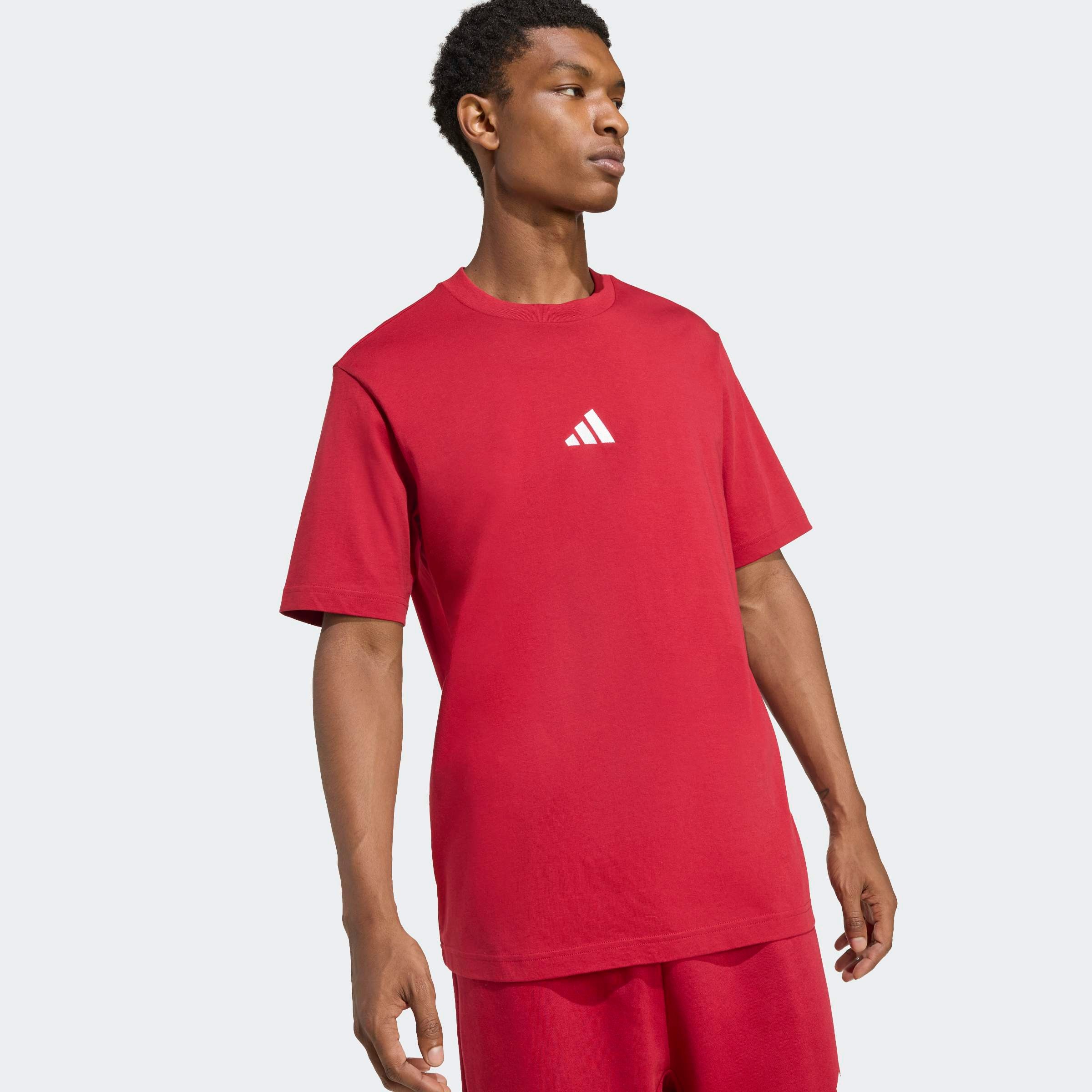 adidas Sportswear T-Shirt »ESSENTIALS SMALL LOGO SINGLE JERSEY« sportliches Kurzarmshirt, mit Rundhalsausschnitt