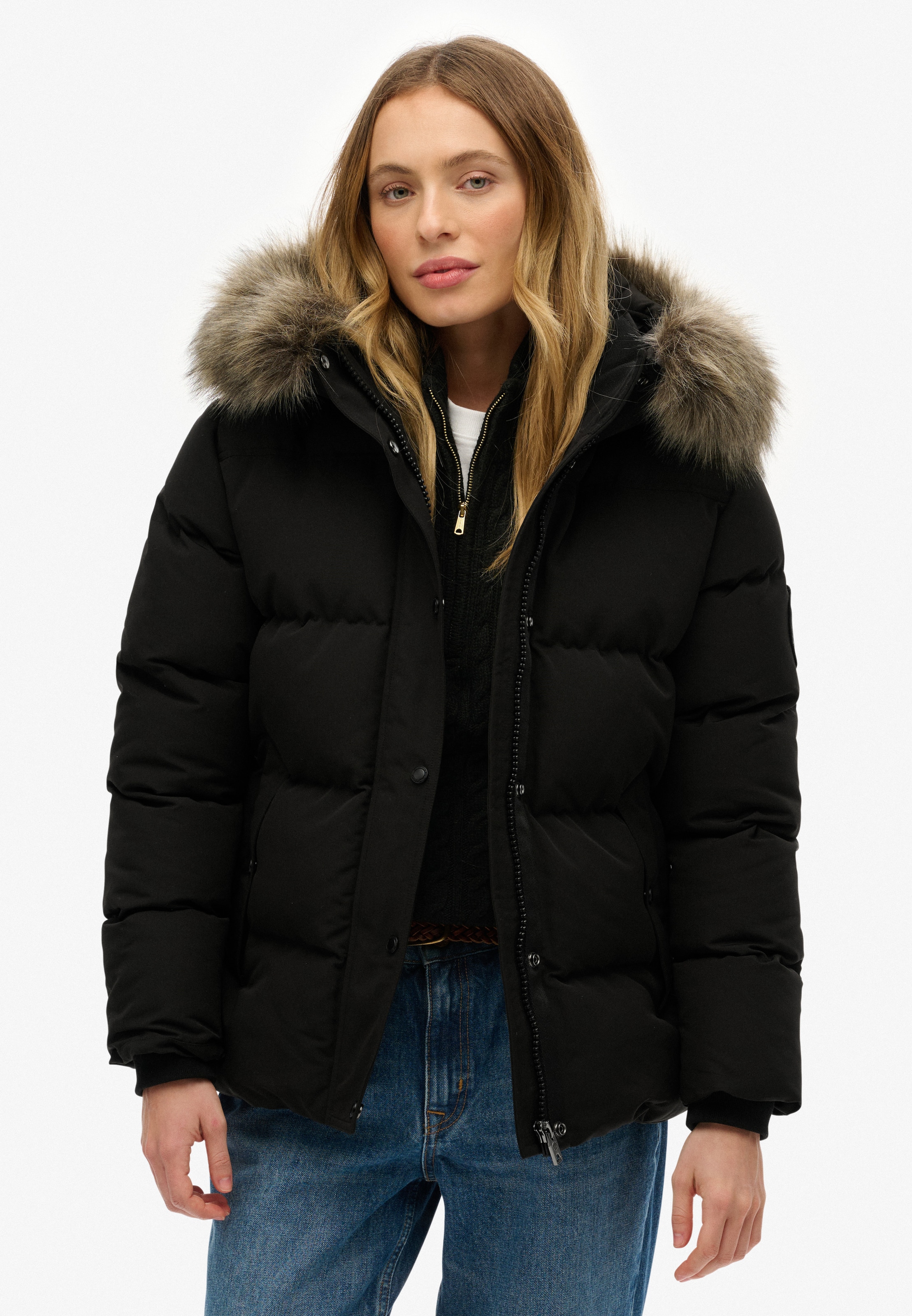Superdry Steppjacke »EVEREST 5 BAFFLE PUFFER JKT«, mit Kapuze