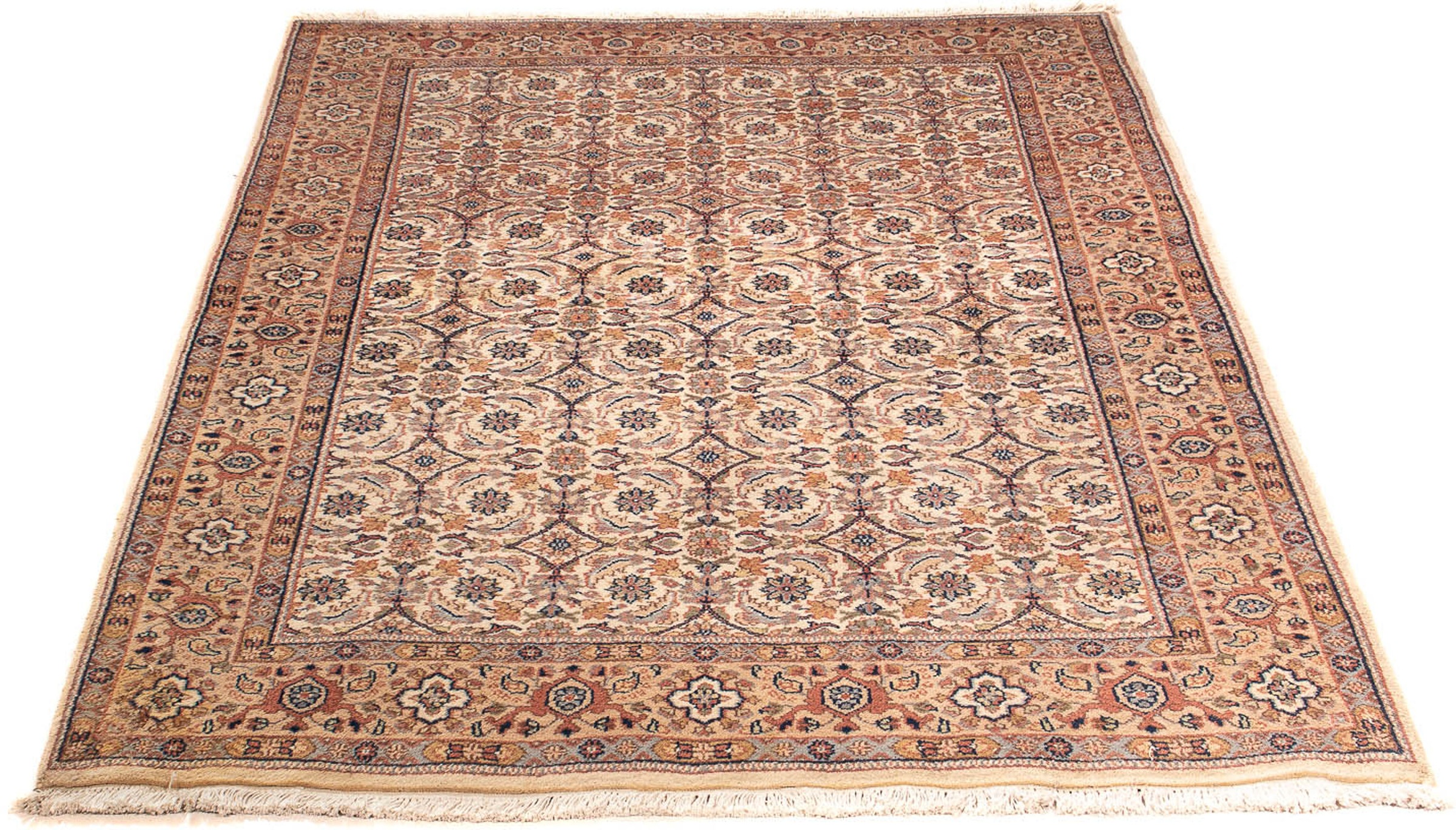 Image of morgenland Orientteppich »Indus - 183 x 124 cm - beige«, rechteckig, 12 mm Höhe, Wohnzimmer, Handgeknüpft, Einzelstück mit Zertifikat bei Ackermann Versand Schweiz