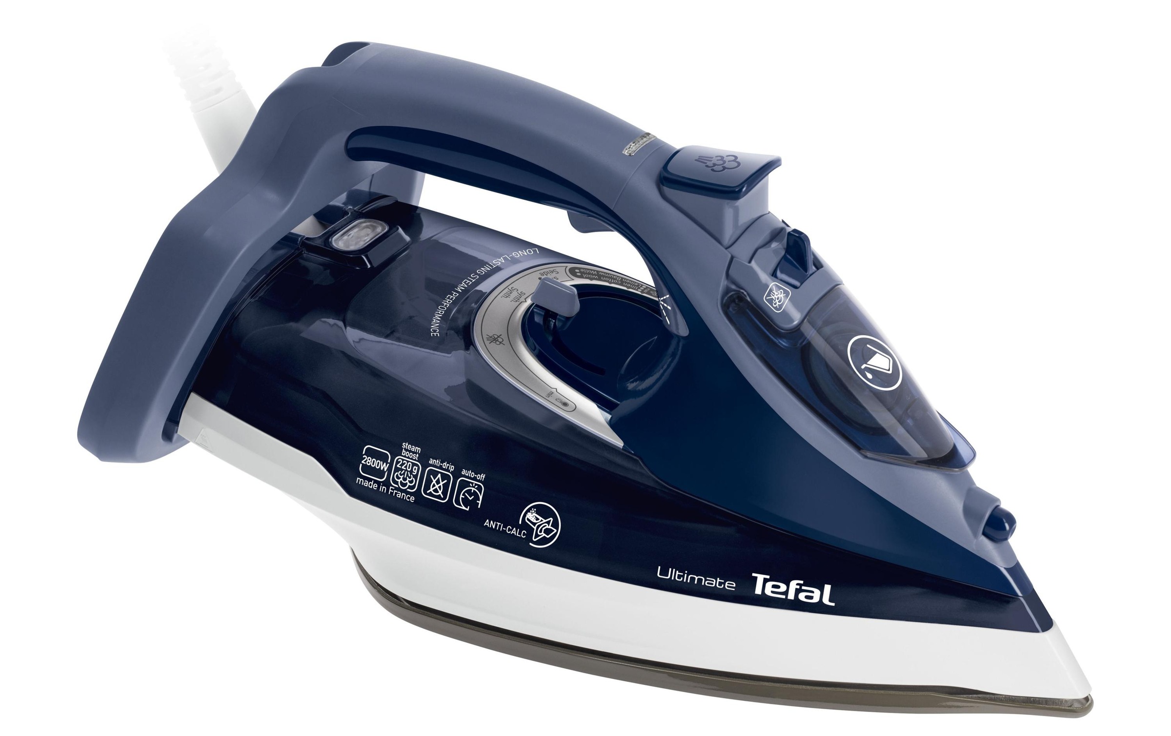 Image of Tefal Dampfbügeleisen »Ultimate Anti-Calc FV9736 Blau/Weiss«, 2400 W bei Ackermann Versand Schweiz