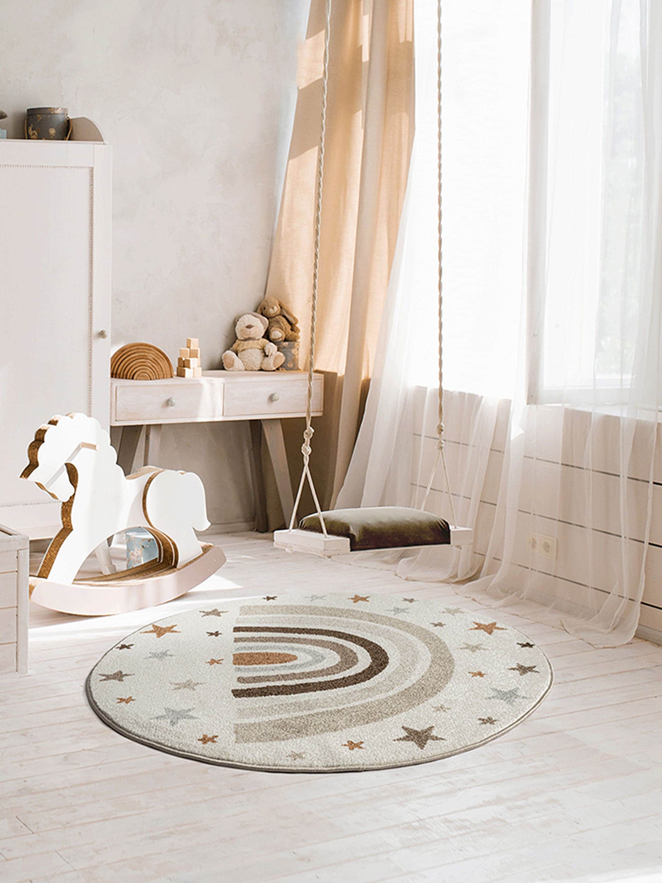 Image of the carpet Teppich "Beat Kids" rund 9 mm Höhe Kids Kinderzimmer Teppich strapazierfähig und pflegleicht