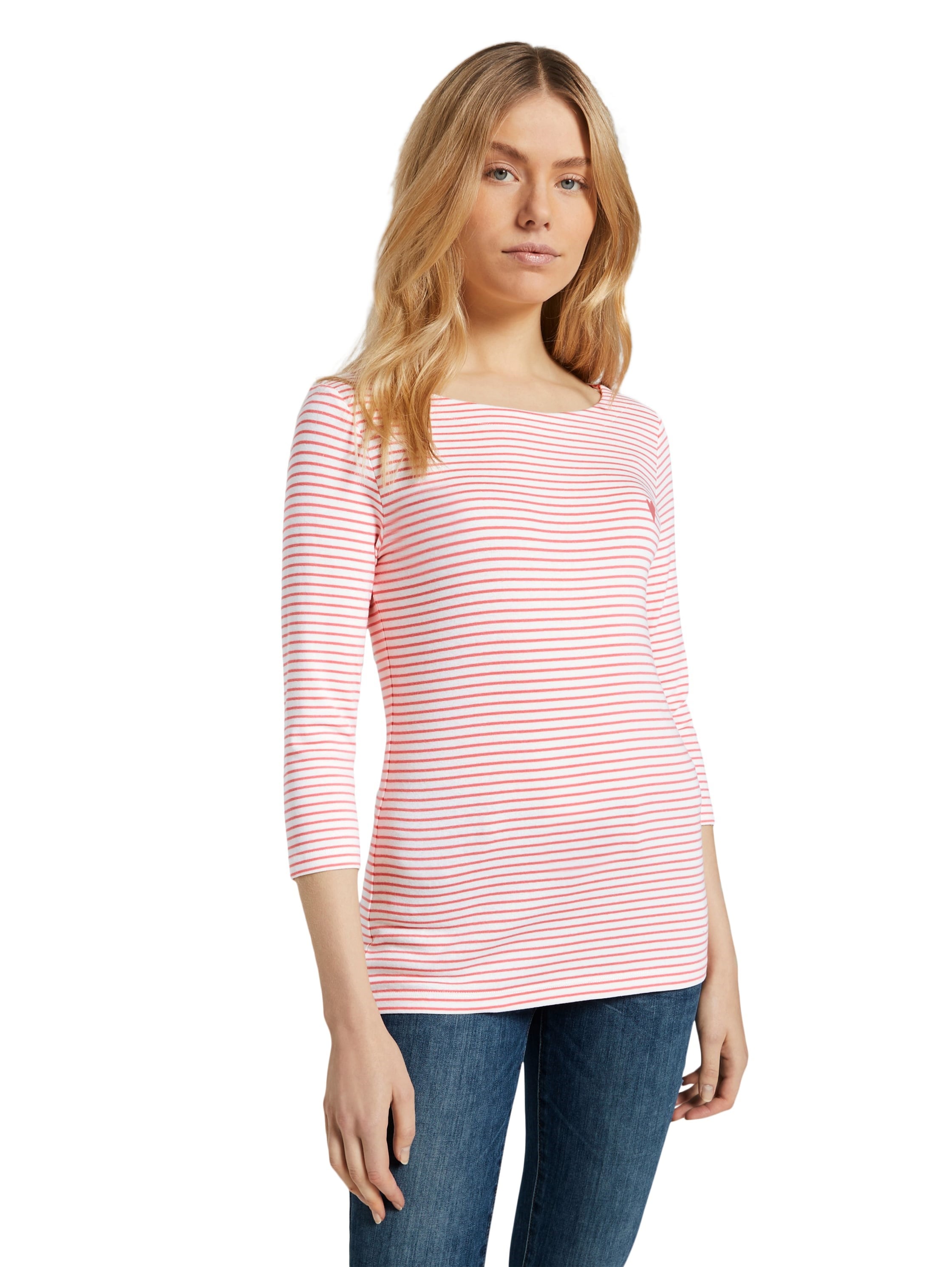 Image of TOM TAILOR 3/4-Arm-Shirt mit Streifenmuster