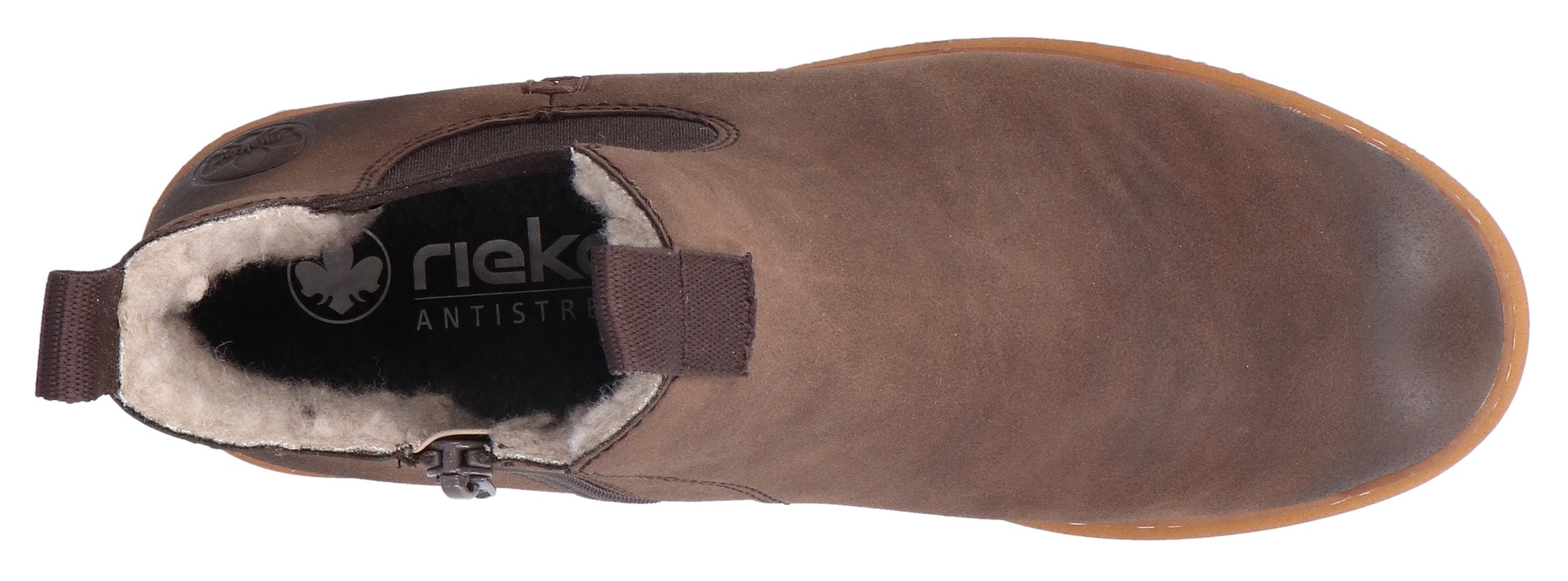 Rieker Winterstiefelette, Chelseaboots, Used-Look, mit Innenreissverschluss und Stretcheinsatz