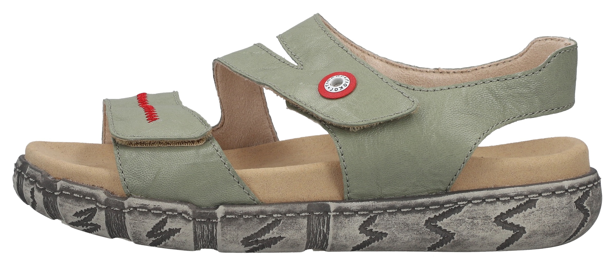 Rieker Sandale  Chaussure d'été, sandale velcro avec couture décorative
