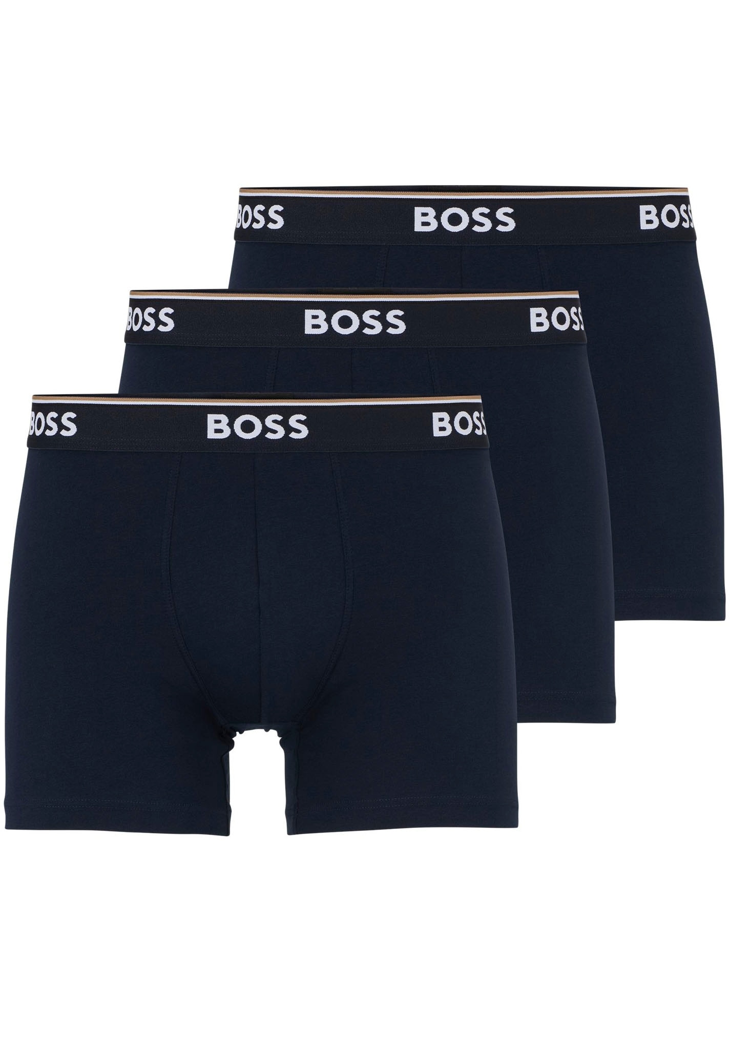 BOSS Langer Boxer »Brief 3 PACK«, mit farblich passendem Webbund