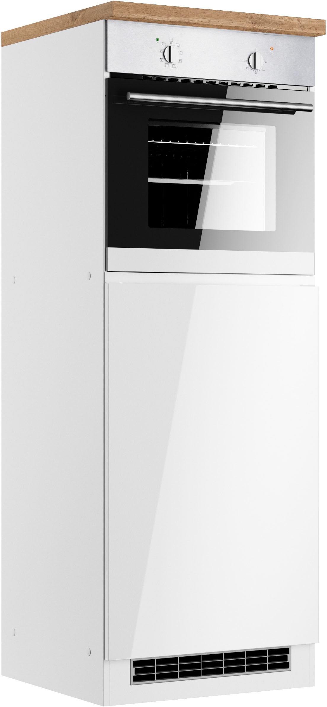 Image of KOCHSTATION Backofenumbauschrank "KS-Virginia,neu in verbesserter Ausführung" Stauraum, Softclose, Breite 60 cm, Höhe 166 cm Nische für Ofen B/H/T: 56/59/55 cm