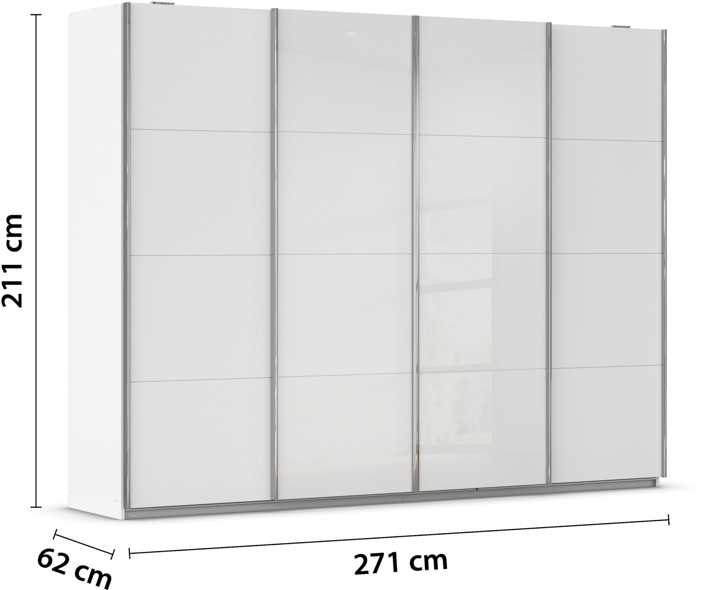rauch Schwebetürenschrank »Kleiderschrank Schrank Garderobe Wäscheschrank Ankleide SYNCRONO« Breiten 271/316/361 cm Höhen 211/230 cm,  mit Synchronöffnung