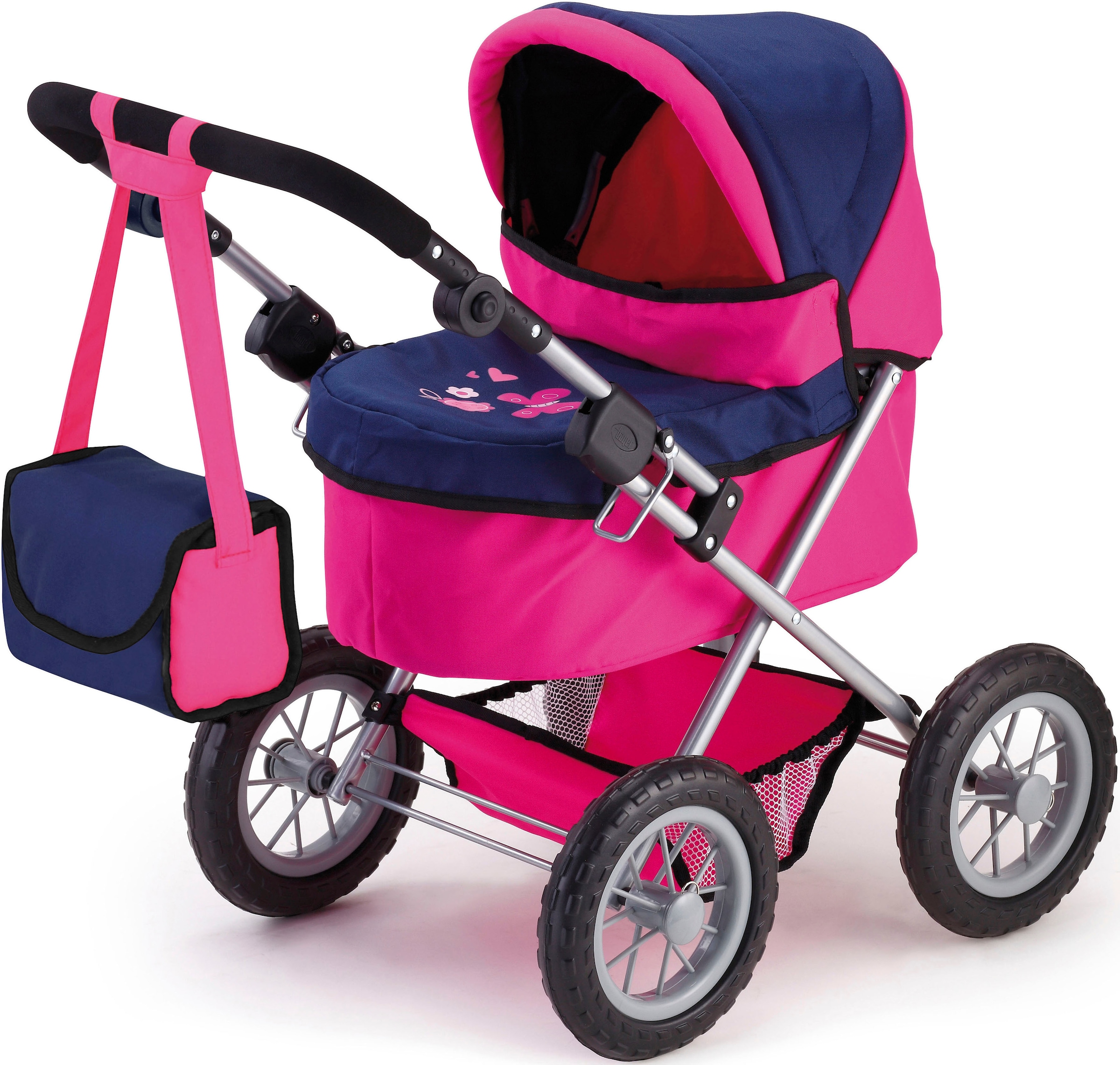 Puppenwagen »Trendy, pink/blau«, inkl. Wickeltasche