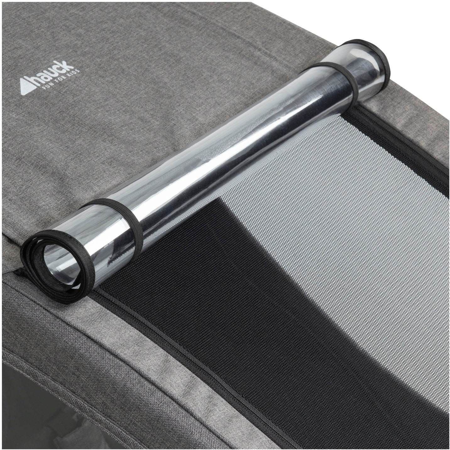 Hauck Fahrradkinderanhänger »2in1 Bike Trailer und Buggy Dryk Duo, melange grey« für 2 Kinder; inklusive Deichsel