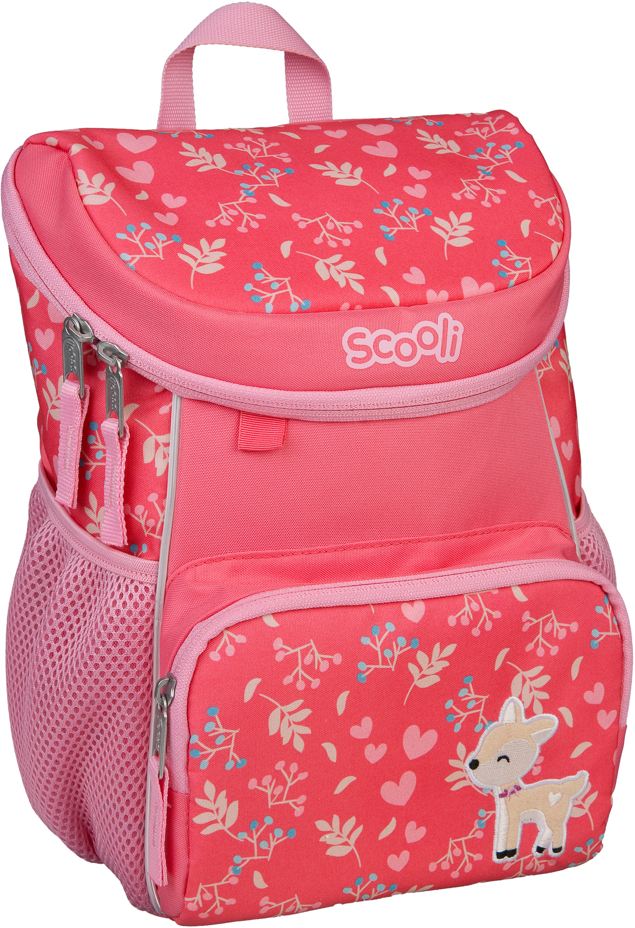 Image of Scooli Kinderrucksack "Mini-Me, Daisy Deer" Reflektoren für den Kindergarten
