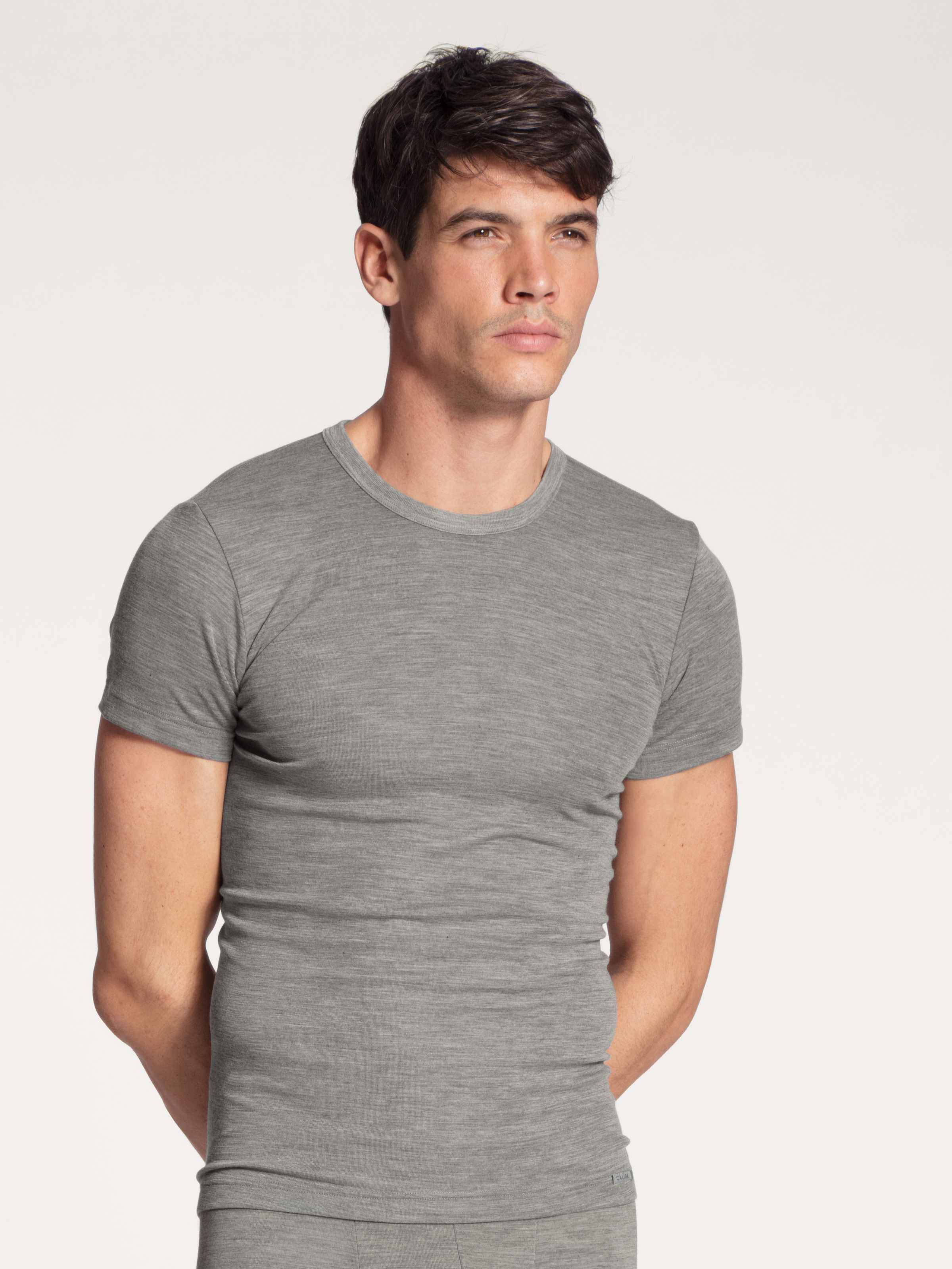 Image of CALIDA T-Shirt "Wool & Silk" einzigartige Melé-Optik, wärmend, atmungsaktiv, weich