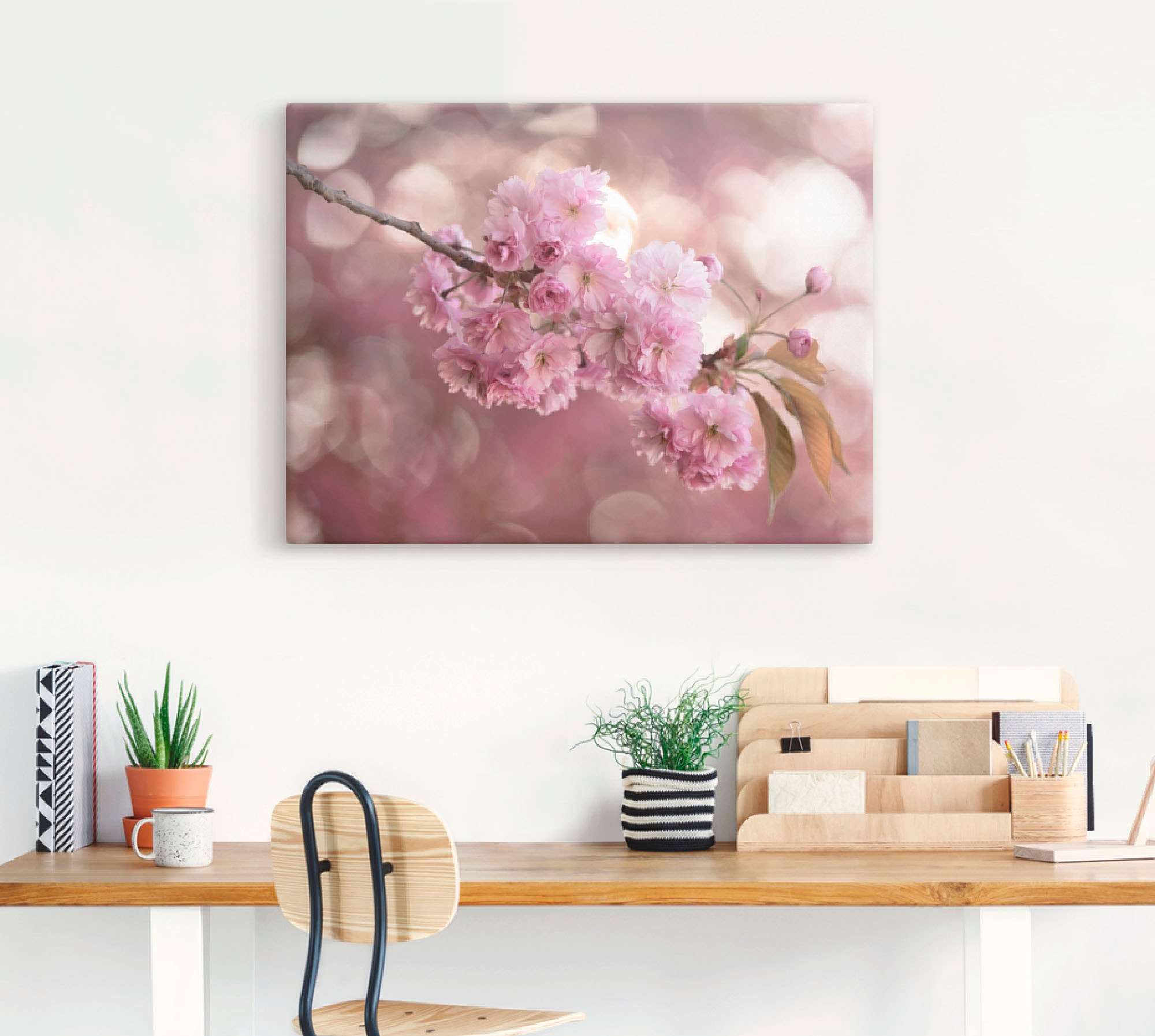 Artland Wandbild »Japanische Kirschblüte in Love III«, Blumen, (1 St.), als Leinwandbild in verschied. Grössen