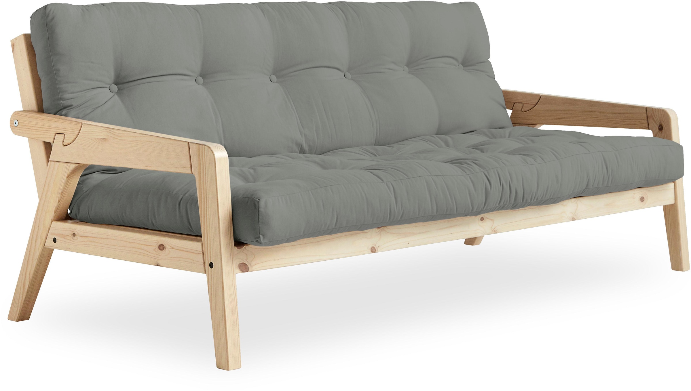 Karup Design Canapé-lit »Grab, inkl. Futonmatratze - aus massivem Kieferholz, 130x190 cm« Mit Holzstruktur, inkl. Futonmatratze, Liegefläche 130x190 cm