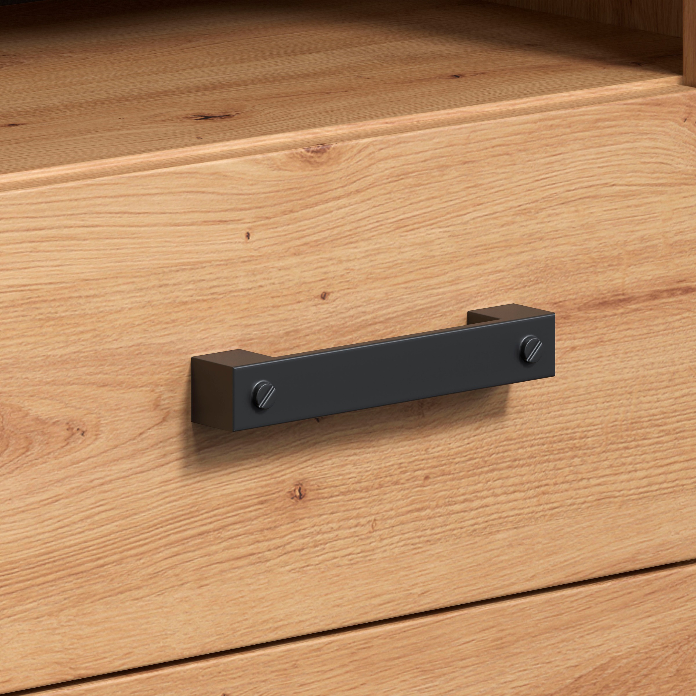 welltime Hochschrank »Ambres«, (1 St.), Badschrank in matter Echtholzoptik - Masse (B/T/H) 53/35/196 cm