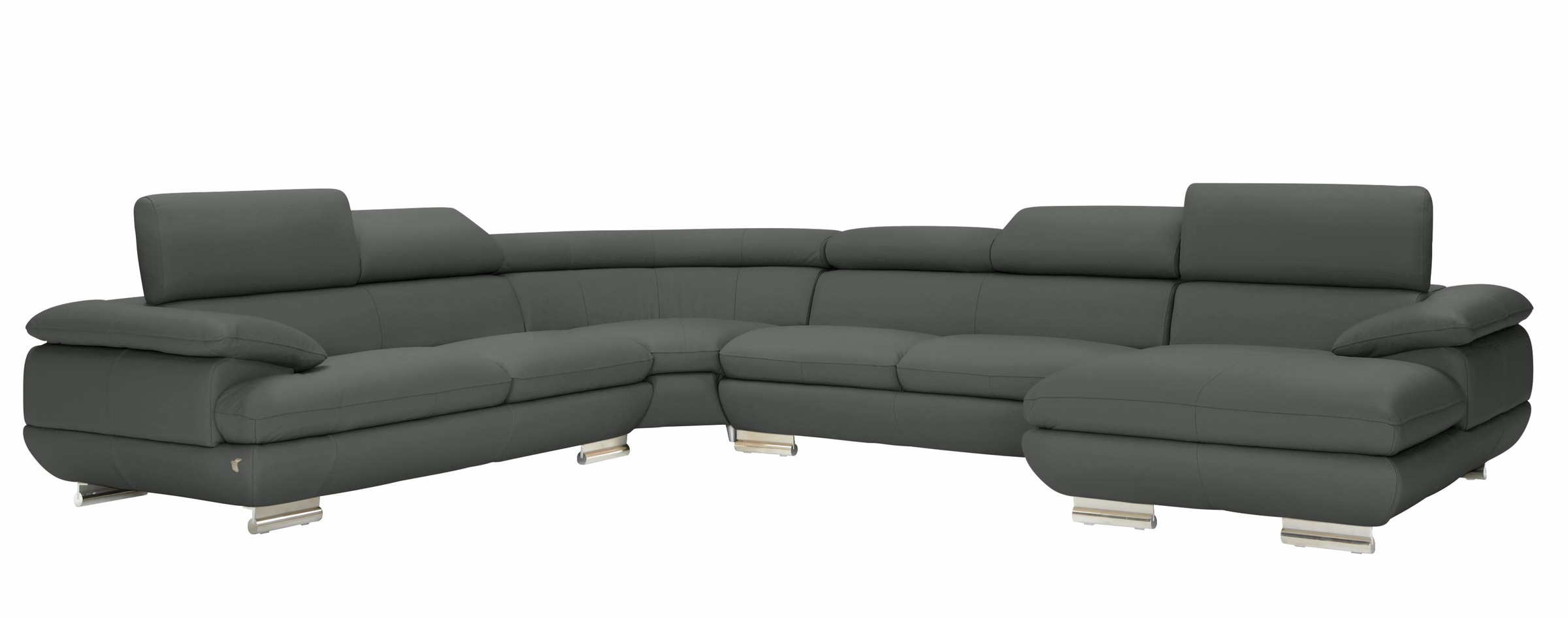 CALIA ITALIA Wohnlandschaft »Magic, italienisches Sofa zum Träumen, erstklassiger Sitzkomfort«, verstellbaren Kopfstützen zum Relaxen, in 2 Lederqualitäten, U-Form