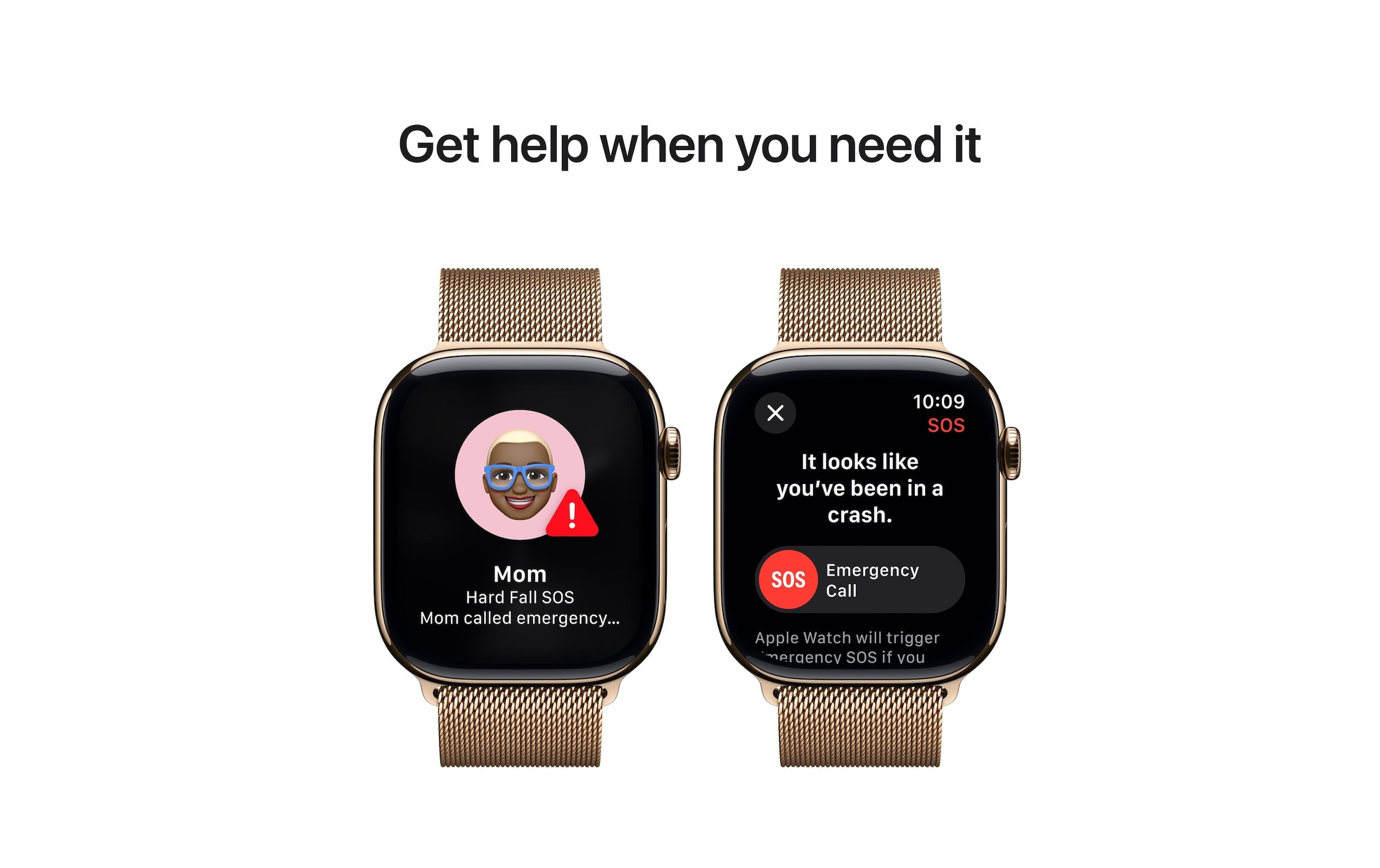 Apple Watch Series 10 Titan, 46 mm, GPS + Cellular, Milanese Loop S/M, Goldfarben