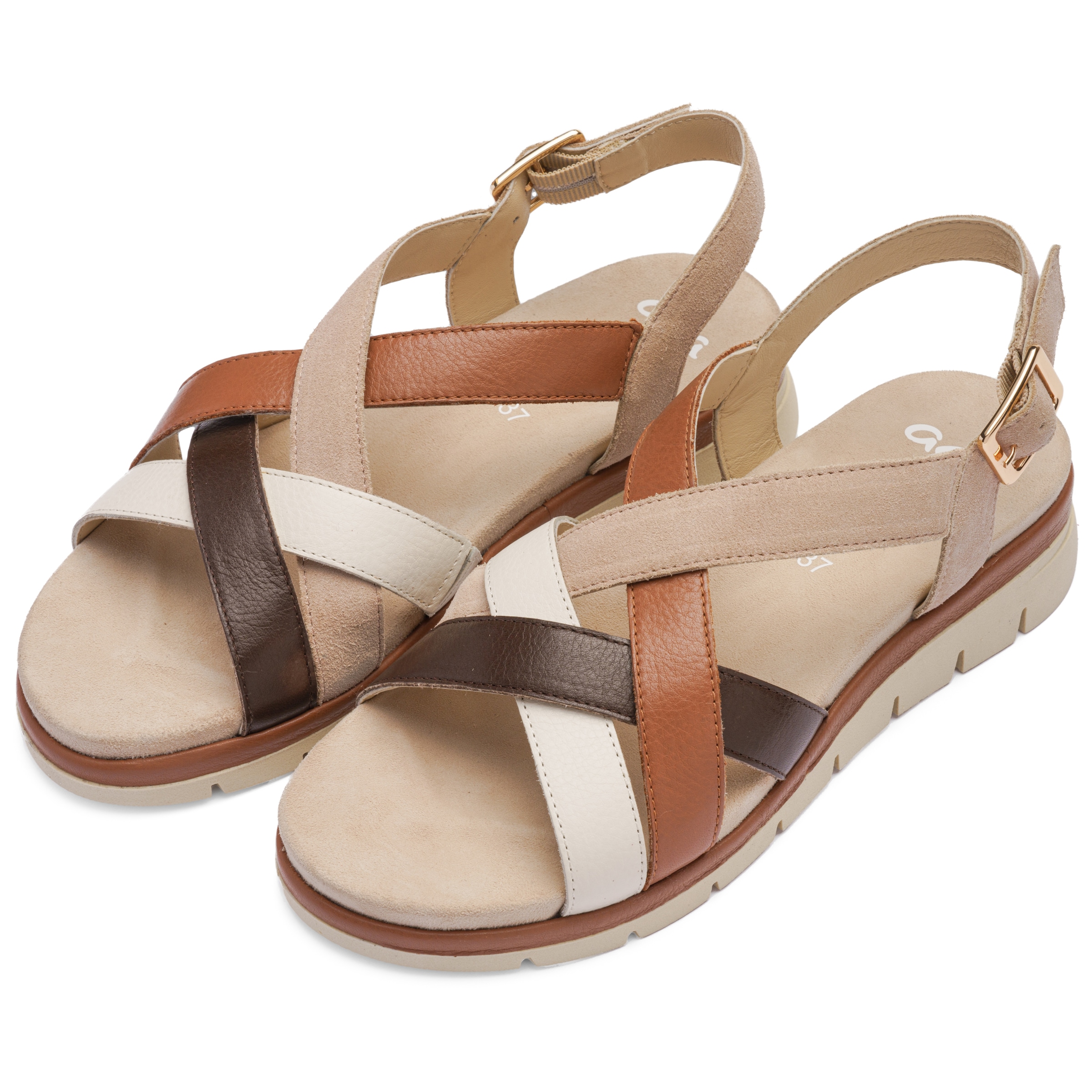 Image of Ara Riemchensandale "CAMBRIDGE-S" Keilabsatz, Komfortschuh mit Klettverschuss, G-Weite (=weit)