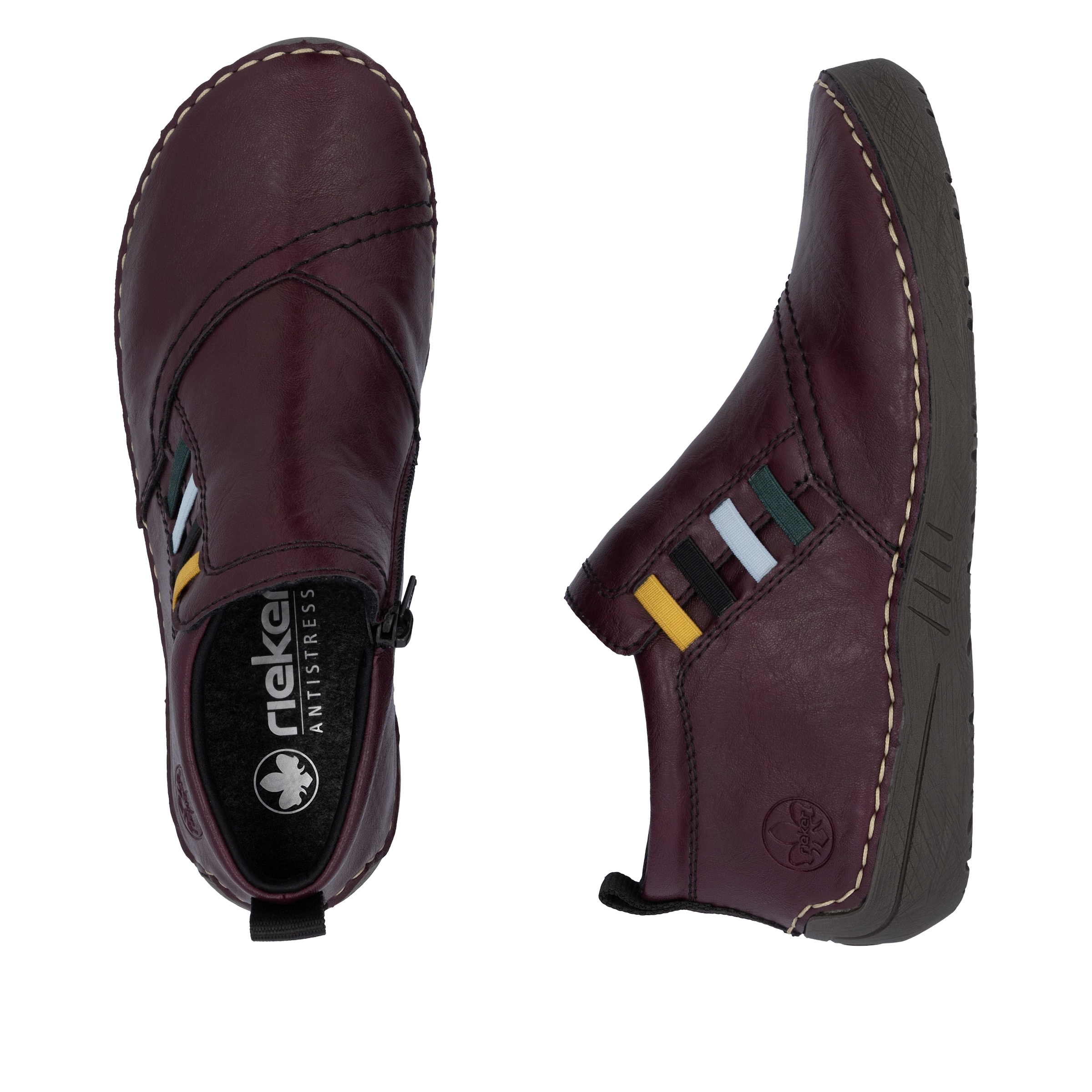 Rieker Bottines à enfiler  Boots casual, bottines, boots à enfiler avec fermeture éclair intérieure