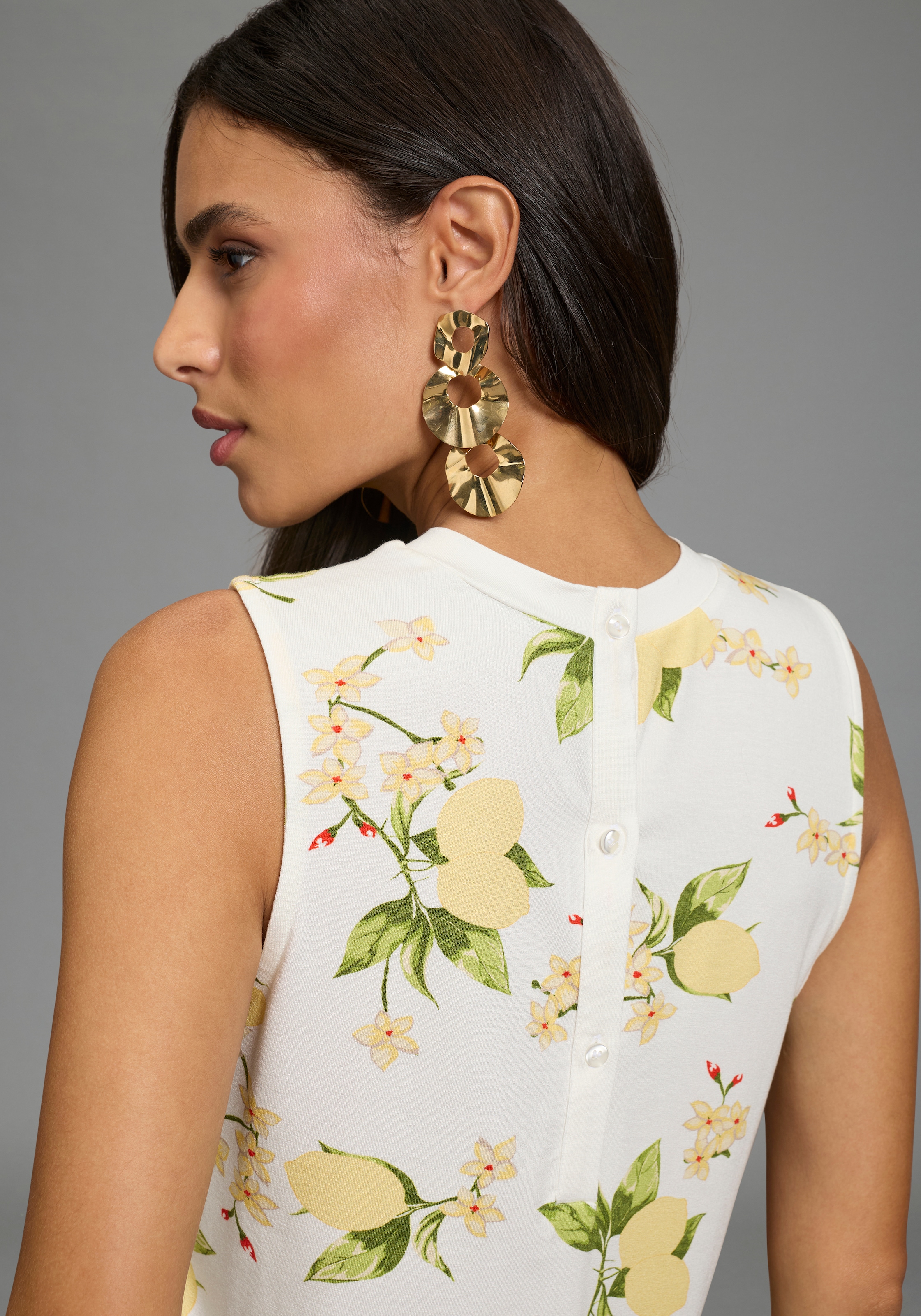 Laura Scott Shirttop figurumschmeichelnde Passform, hüftlange Schnittform