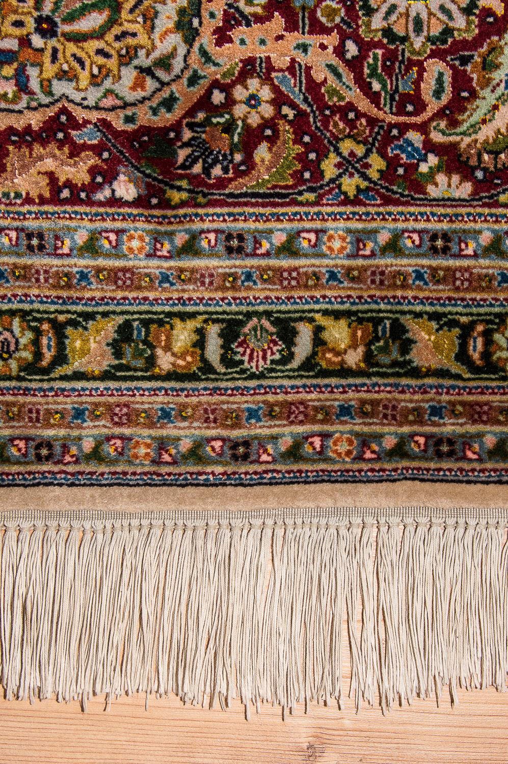 morgenland Teppich »Täbriz 70 Raj Teppich handgeknüpft braun«, rechteckig, handgeknüpft