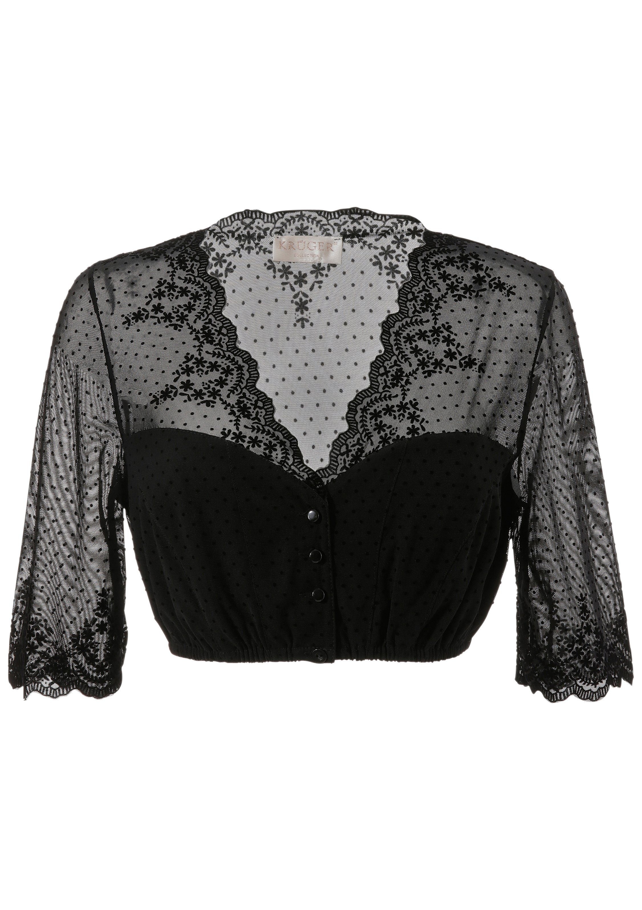 Dirndlbluse mit Gummizug am Saum