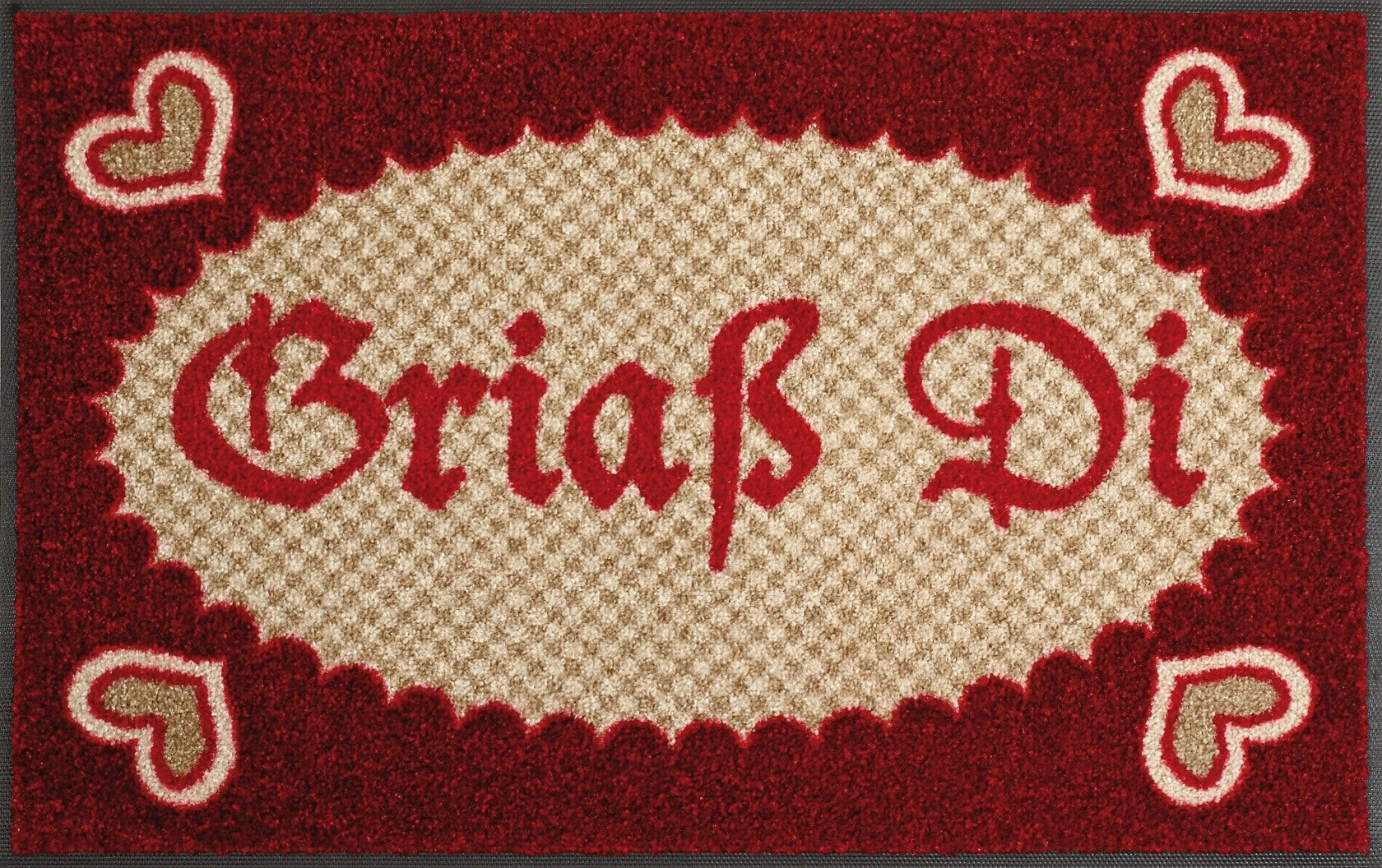 Image of wash+dry by Kleen-Tex Fussmatte »Griass di«, rechteckig, 9 mm Höhe, Schmutzfangmatte, mit Spruch, In- und Outdoor geeignet, waschbar bei Ackermann Versand Schweiz